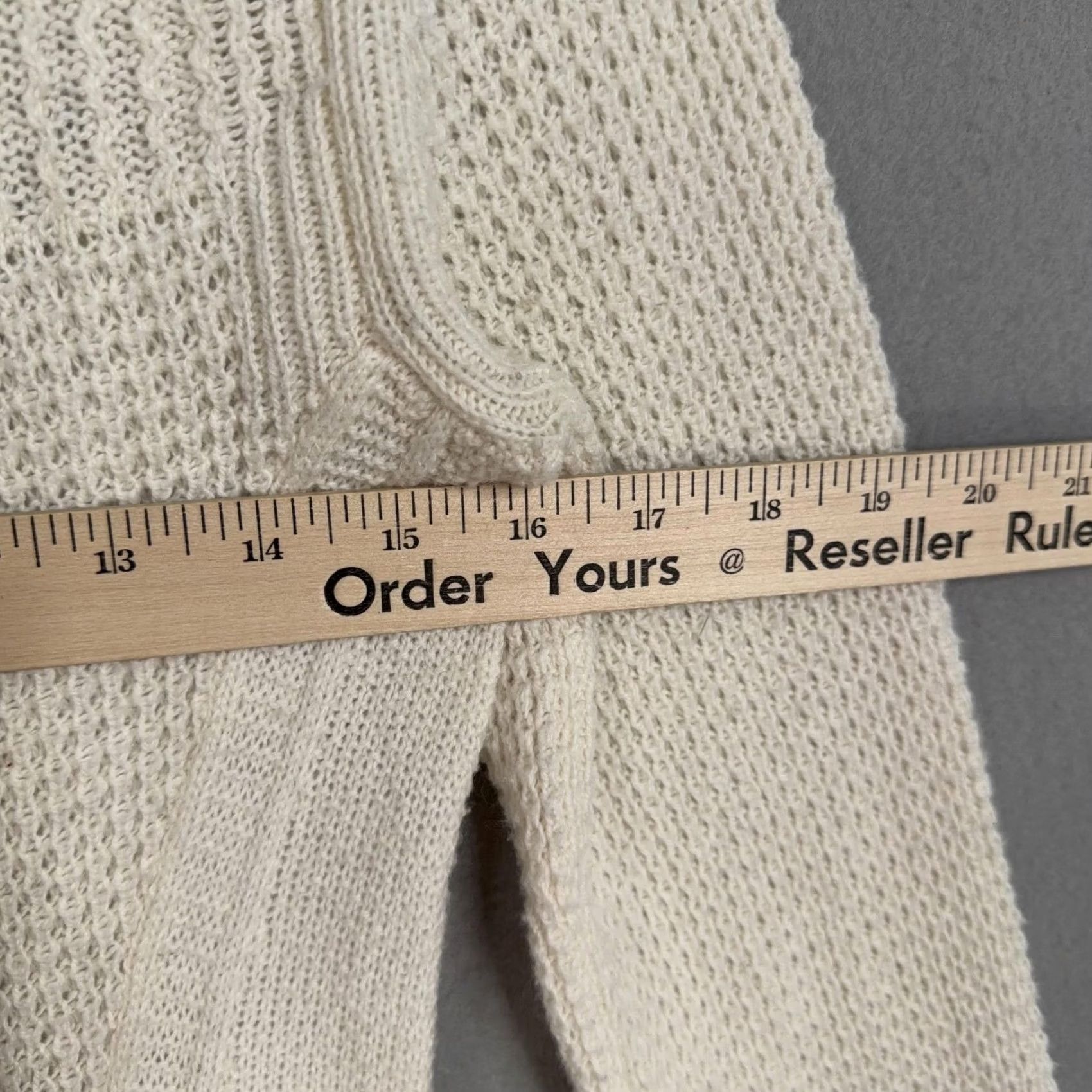 Vintage Angel Of The North Sweater Tunic Womens M White Cowl Neck Waffle Knit Slim Size M / US 6-8 / IT 42-44 - 7 Thumbnail