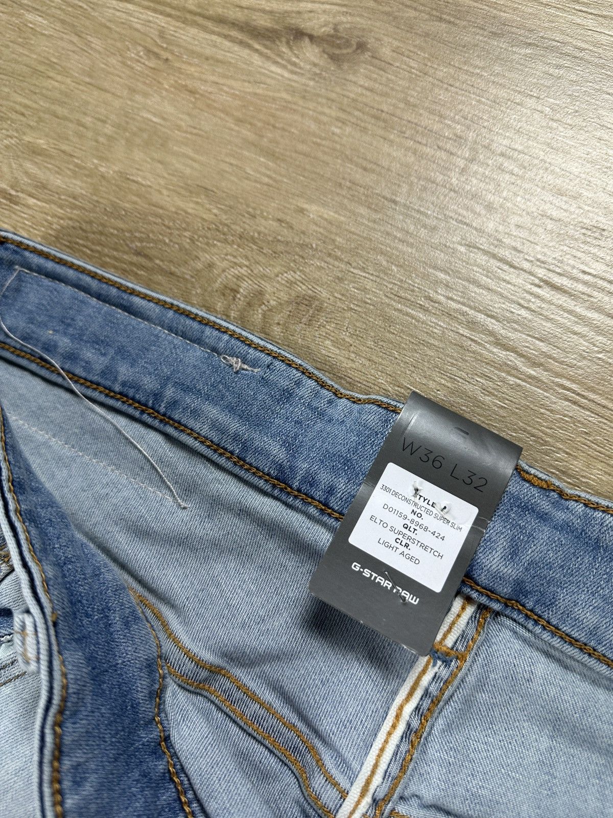 G-Star NEW🏷️ G-Star Raw 3301 Deconstructed Super Slim Denim Jeans Size US 36 / EU 52 - 6 Thumbnail