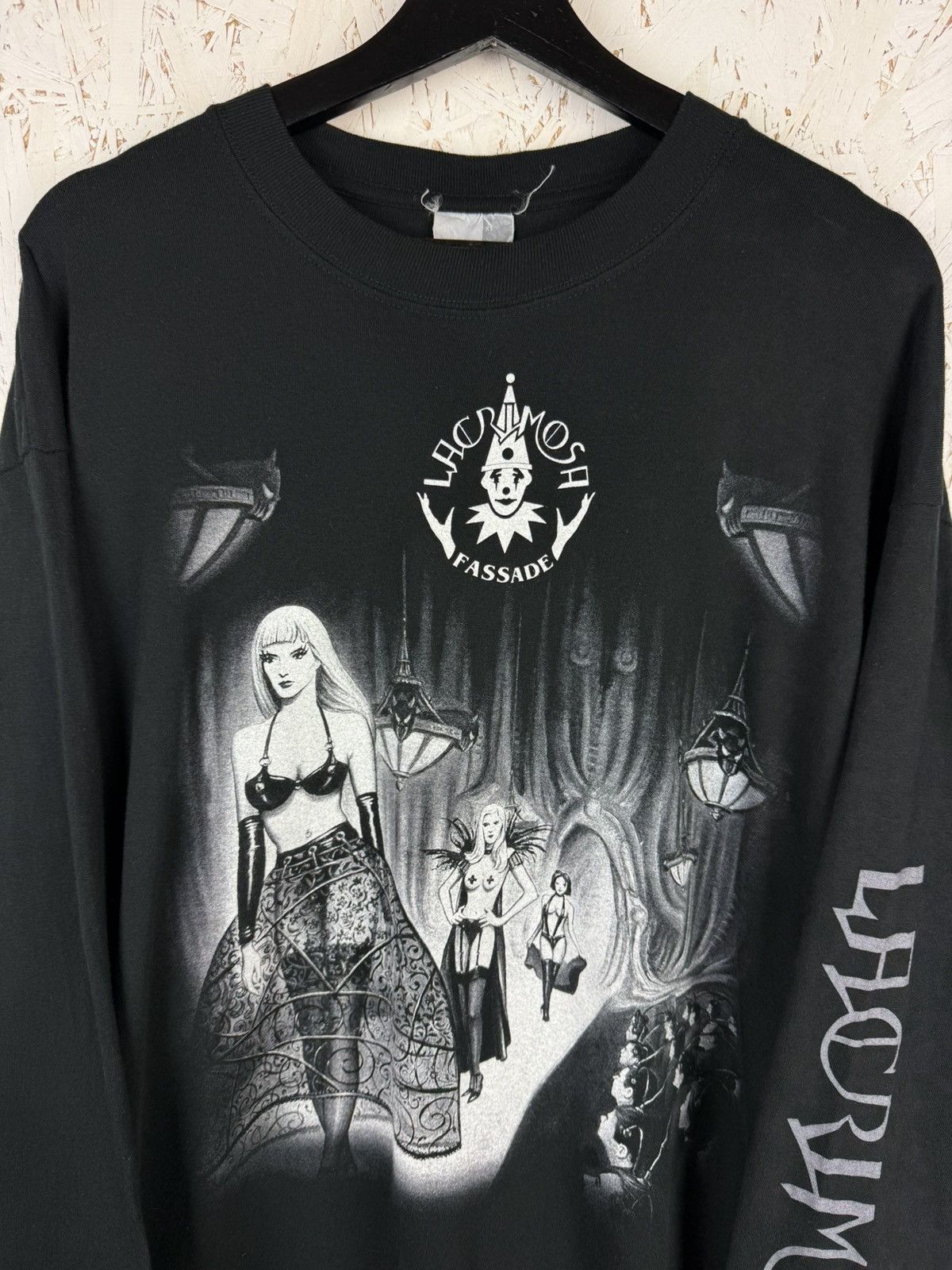 Band Tees Vintage Lacrimosa 2001 Fassade Tour Gothic Metal Long Sleeve Size US XL / EU 56 / 4 - 2 Thumbnail