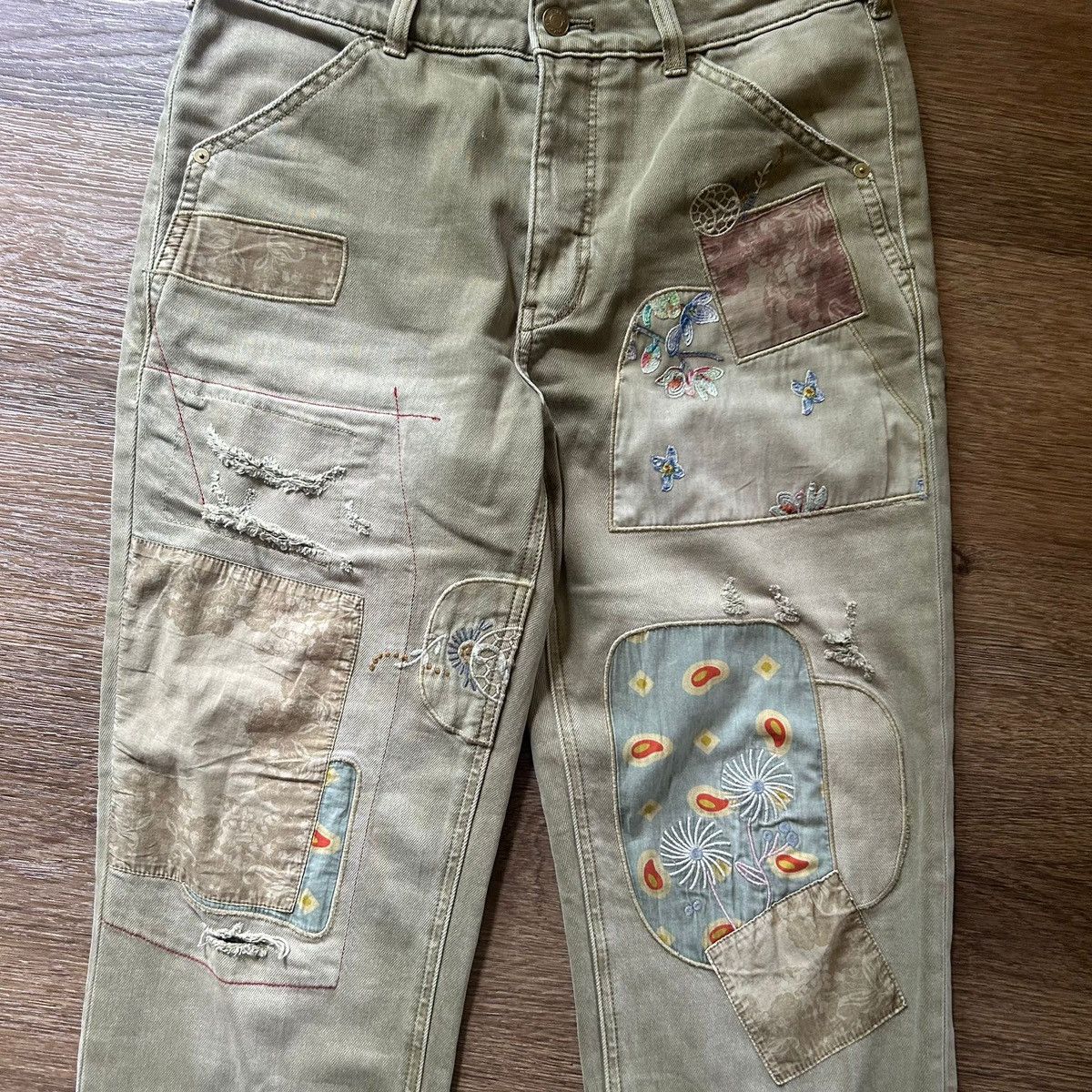 Anthropologie Patched Pilcro Stretch Denim Size 28" / US 6 / IT 42 - 2 Thumbnail