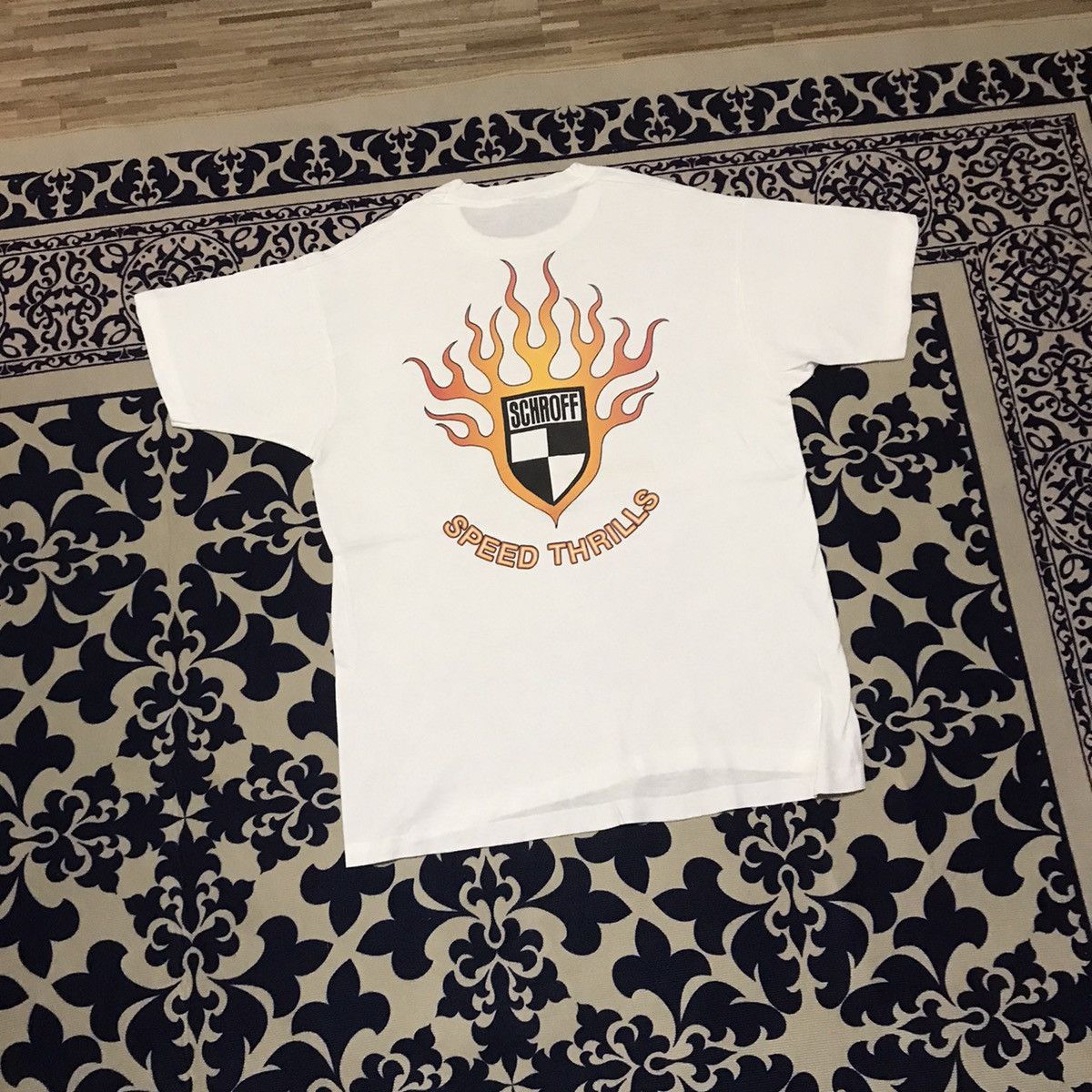 Schott × Vintage VINTAGE SCHROFF GRAPHIC SKATEBOARDS 90s RARE TEE Size US XL / EU 56 / 4 - 1 Thumbnail