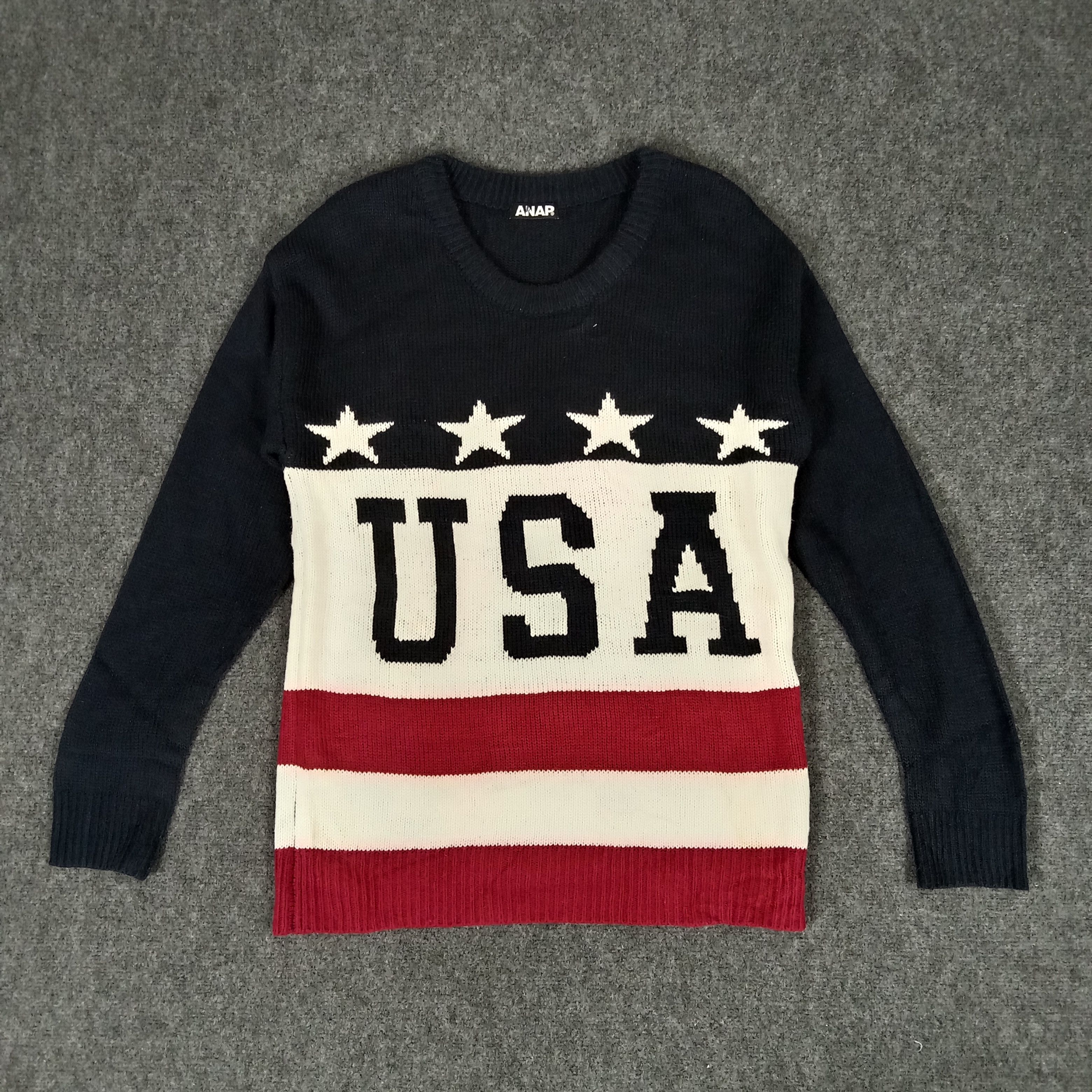 Vintage USA American Flag Design Streetwear Sweater Size US S / EU 44-46 / 1 - 1 Thumbnail