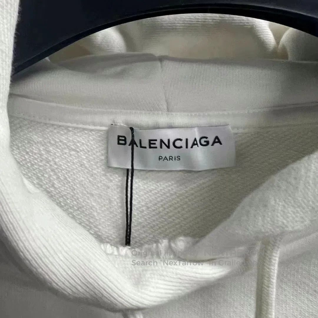 Balenciaga Balenciaga White Logo Print Hoodie. Size US XS / EU 42 / 0 - 2 Thumbnail