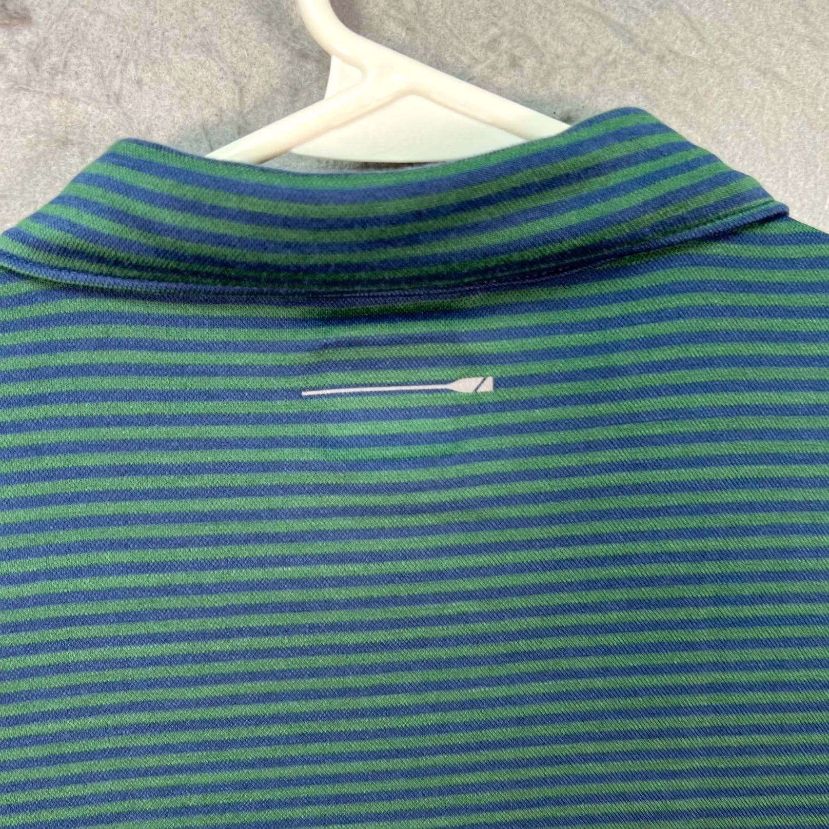 J.Crew J.Crew Mens Medium Coolmax Green & Blue Striped Polo Shirt - Size Size US M / EU 48-50 / 2 - 7 Thumbnail