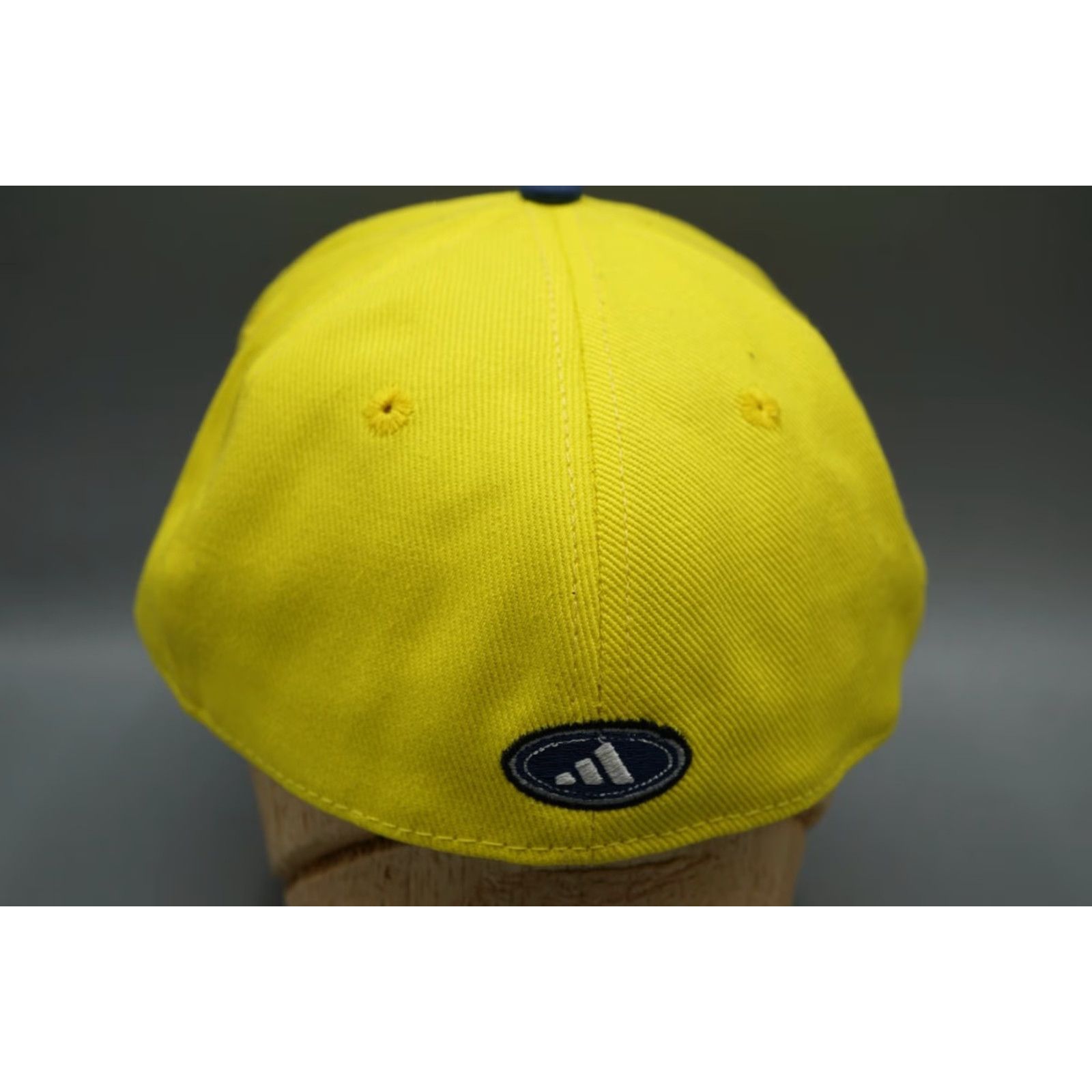 Adidas VINTAGE Adidas Hat Mens 7 1/2 Fitted Yellow Blue Cotton Cap Trefoil Logo 90s Taiwan R.O.C. Size ONE SIZE - 3 Thumbnail