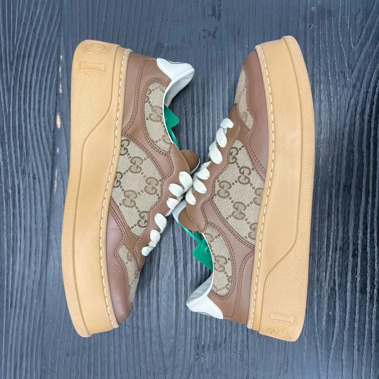 Gucci Gucci Cookie Sneakers Brown 38.5 Mint Condition Size US 8.5 / IT 38.5 - 5 Thumbnail