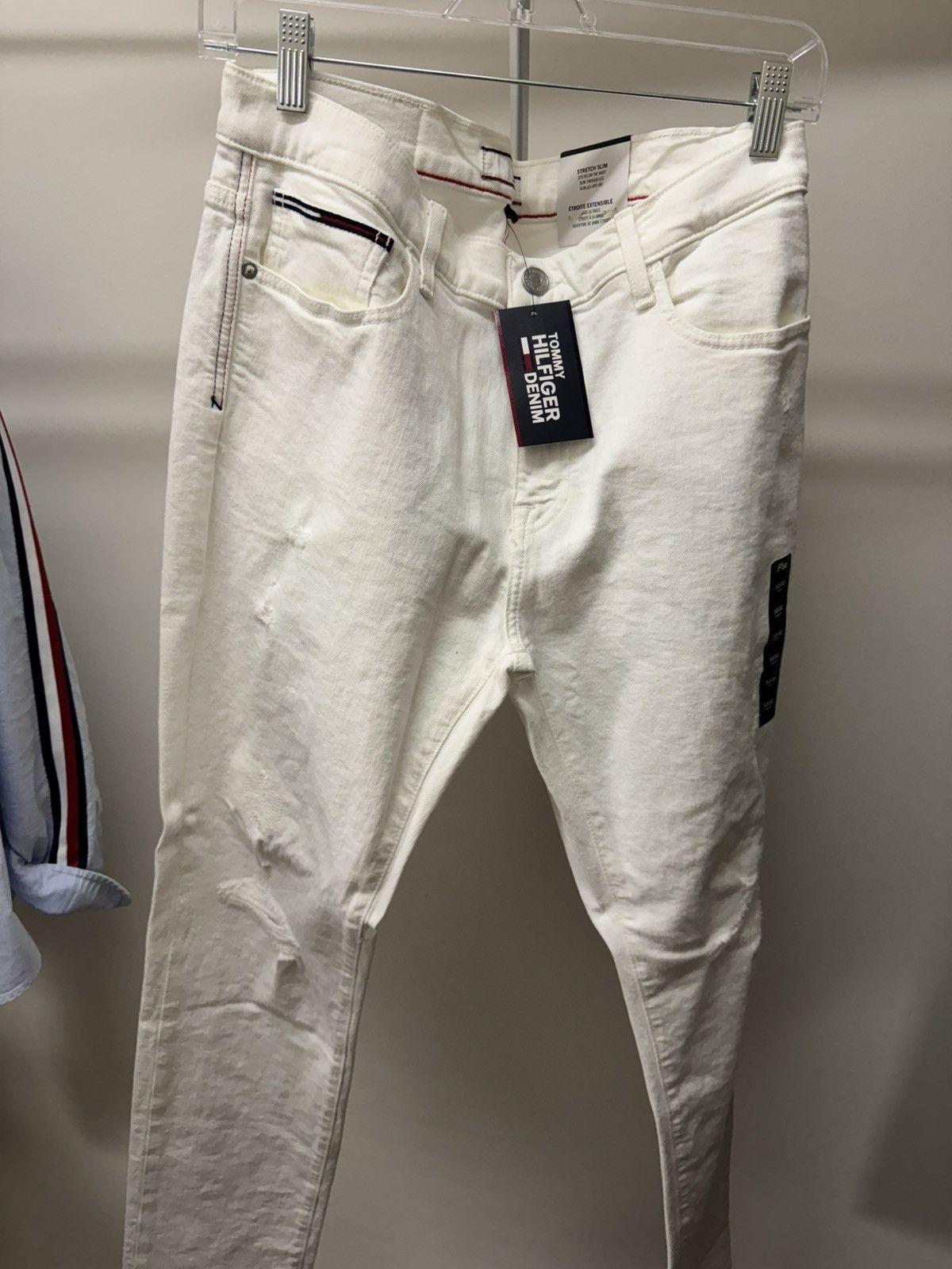 Tommy Hilfiger Tommy Hilfiger Slim Stretch White Jeans Size US 32 / EU 48 - 1 Thumbnail