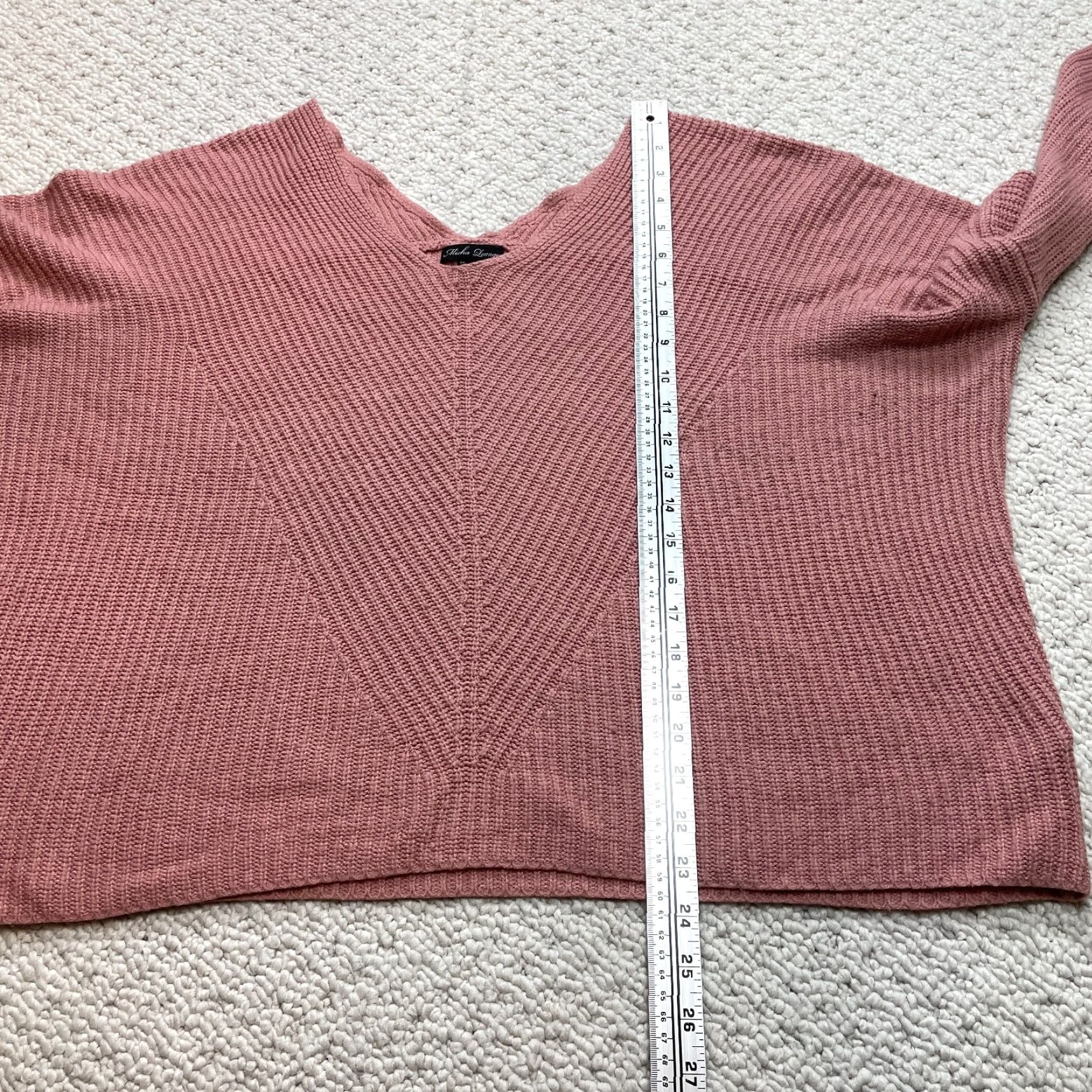 Vintage VINTAGE Micah Lounge Sweater Womens 14 Pink V-Neck Pullover Knit Acrylic Size XL / US 12-14 / IT 48-50 - 2 Thumbnail