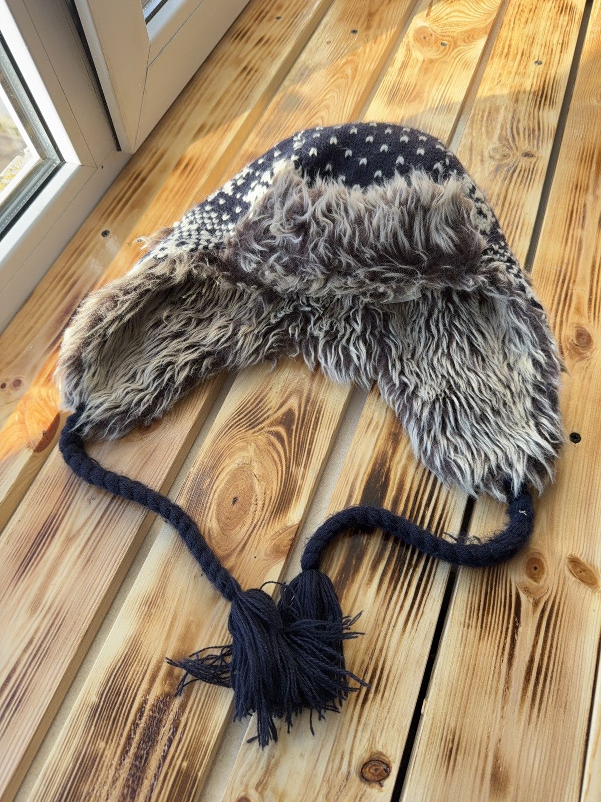 Le Grande Bleu (L.G.B.) Vintage Y2K Fuzzy Fur Ushanka Hat if six was nine LGB Style Size ONE SIZE - 6 Thumbnail
