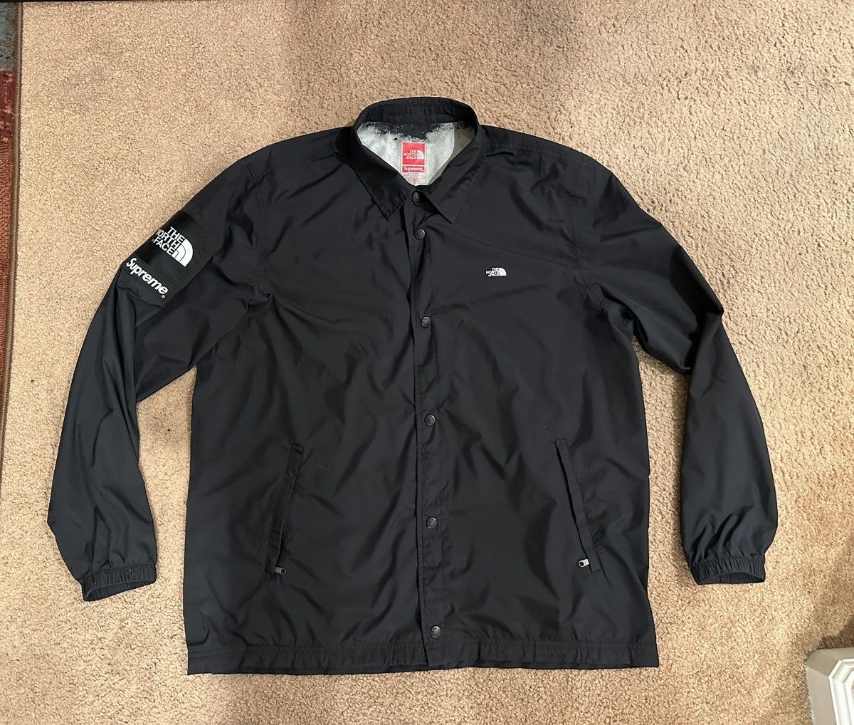 image of Supreme The North Face Coaches Black Jacket Xl, Men's