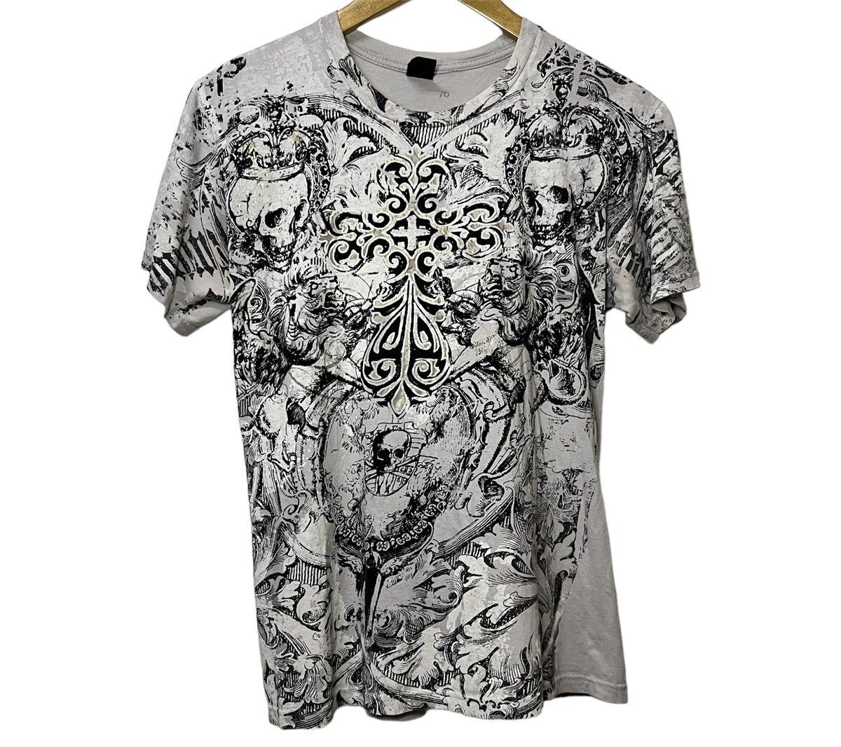 Triple 5 Soul Vintage Skull Y2k Fullprint T Shirt Size US S / EU 44-46 / 1 - 1 Thumbnail