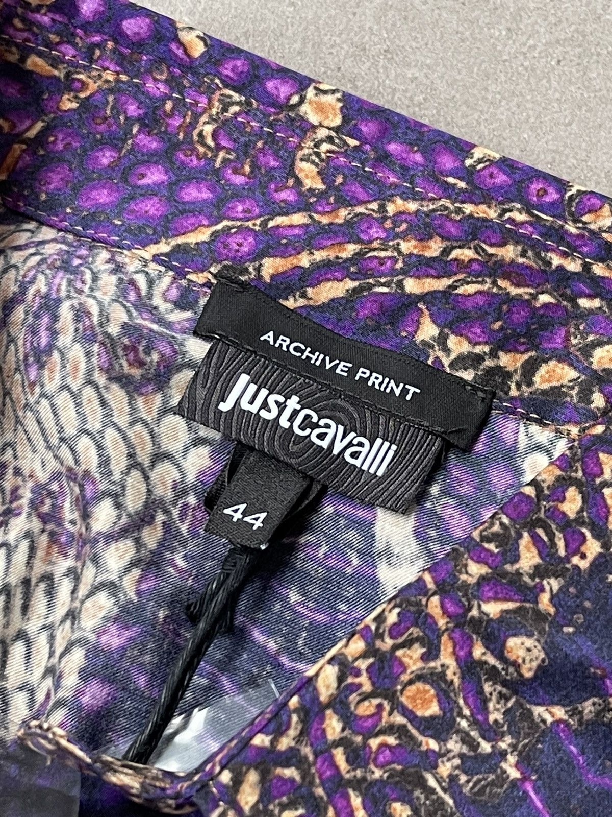 Just Cavalli !DS! FW22 Just Cavalli Animal Print Purple Pattern Shirt Size M / US 6-8 / IT 42-44 - 17 Thumbnail