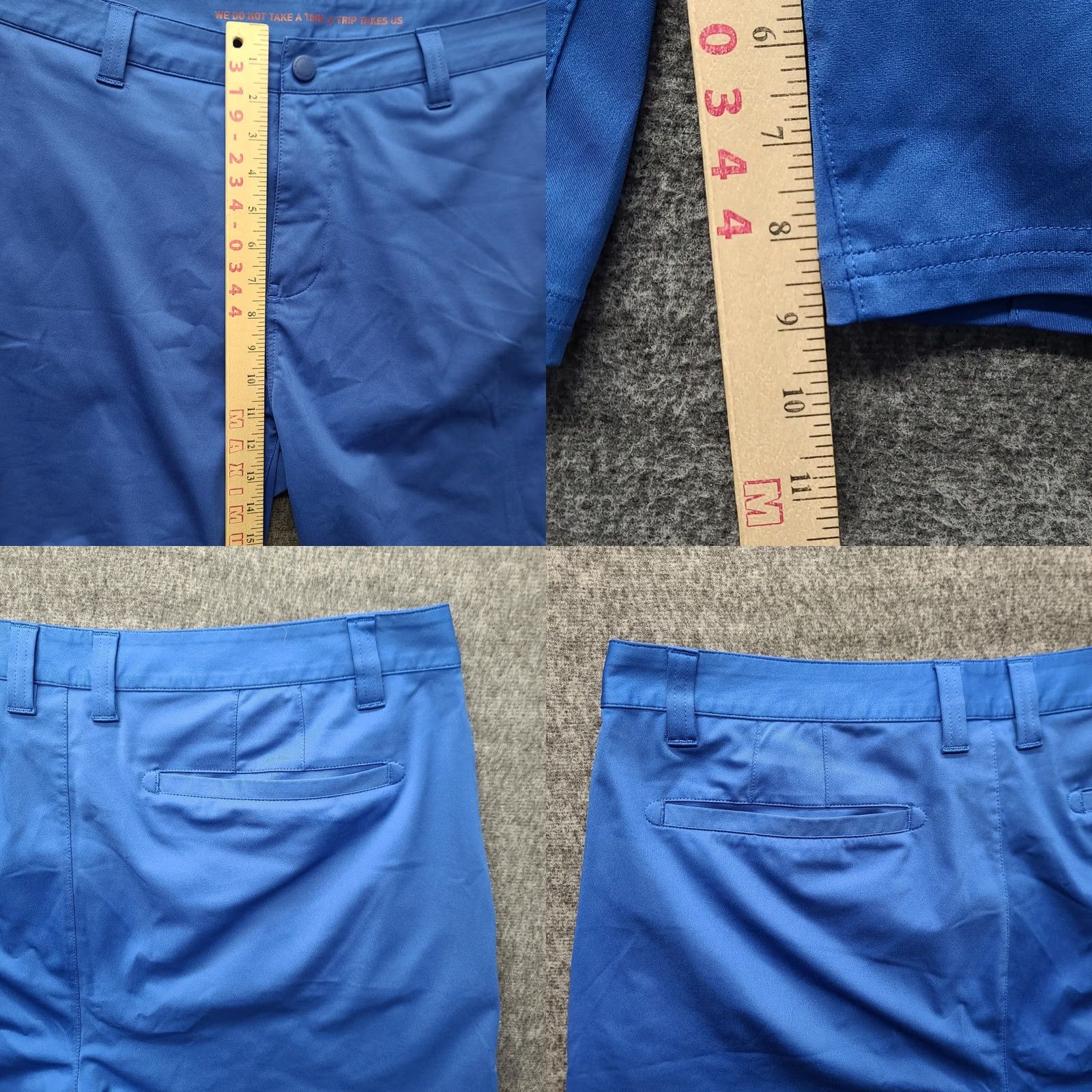 Rhone Rhone Mens 36 Regular Fit Commuter Shorts Nylon Polyester Spandex Blue Pockets 9in Inseam Chino Athletic Golf Activewear Size US 36 / EU 52 - 8 Thumbnail