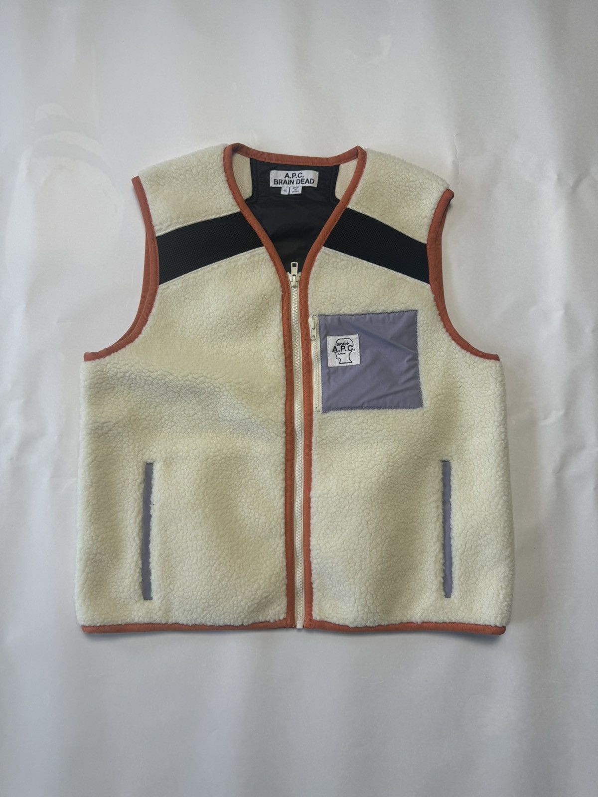 A.P.C. × Brain Dead Brain Dead Cream x Apc Sherpa Vest Size US M / EU 48-50 / 2 - 1 Thumbnail