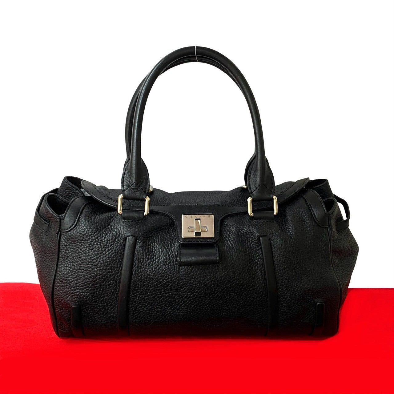 Celine Handbag Black Leather