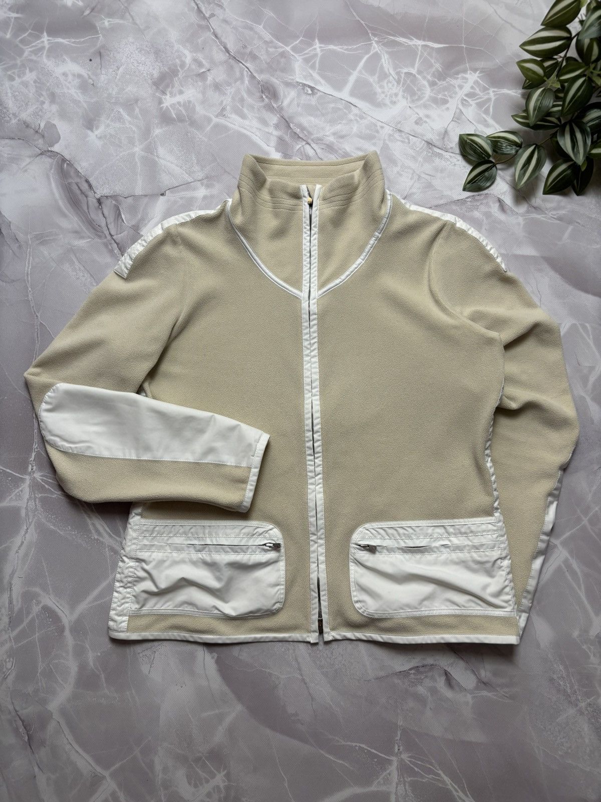 Frauenschuh × Vintage FRAUENSCHUH Womens Fleece Jacket Full Zip Beige Size XL Size XL / US 12-14 / IT 48-50 - 1 Thumbnail