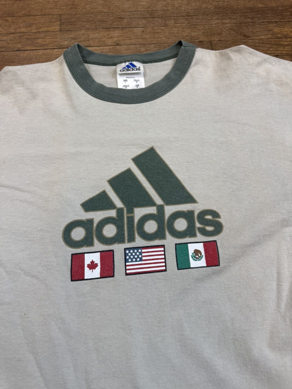 Adidas Vintage Adidas Ringer Shirt Size US L / EU 52-54 / 3 - 5 Thumbnail