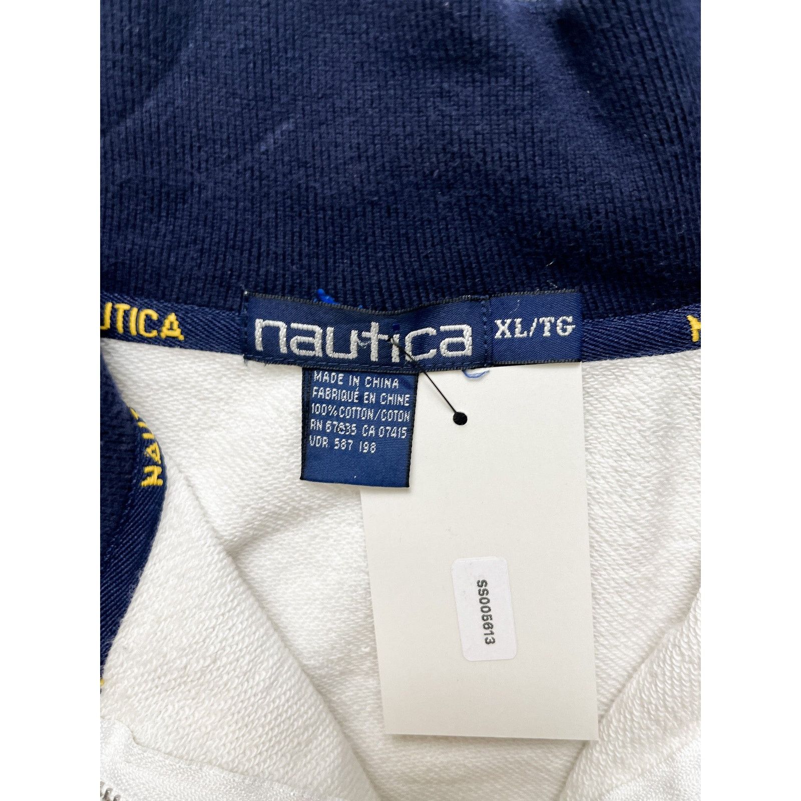 Nautica Vintage 90s Nautica White 1/4 Zip Sweatshirt - Women's XL Size XL / US 12-14 / IT 48-50 - 3 Thumbnail