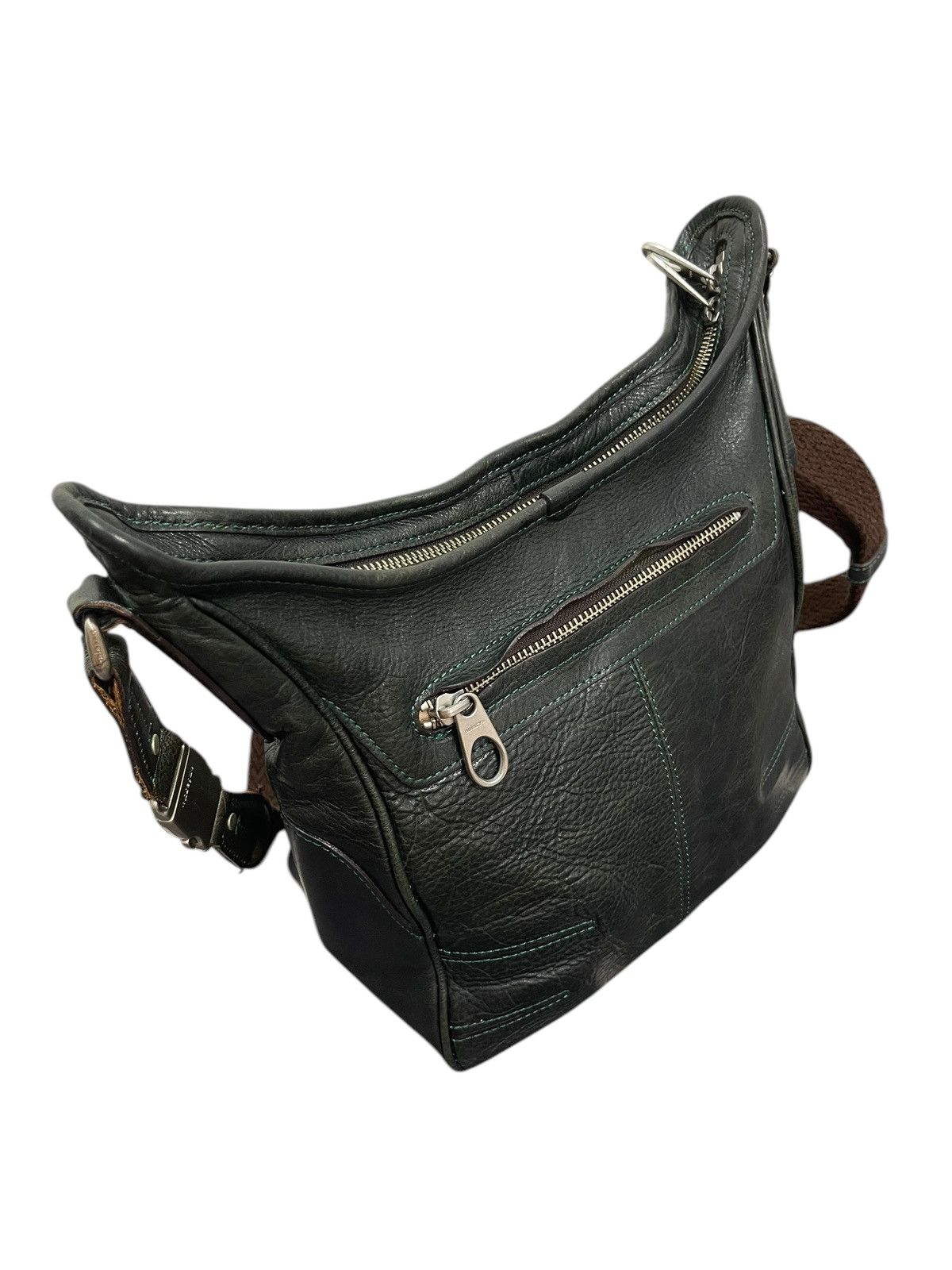 Genuine Leather Full Leather Aniary Japan Dark Green Cross Body Bag 1🟩6 Size ONE SIZE - 14 Thumbnail