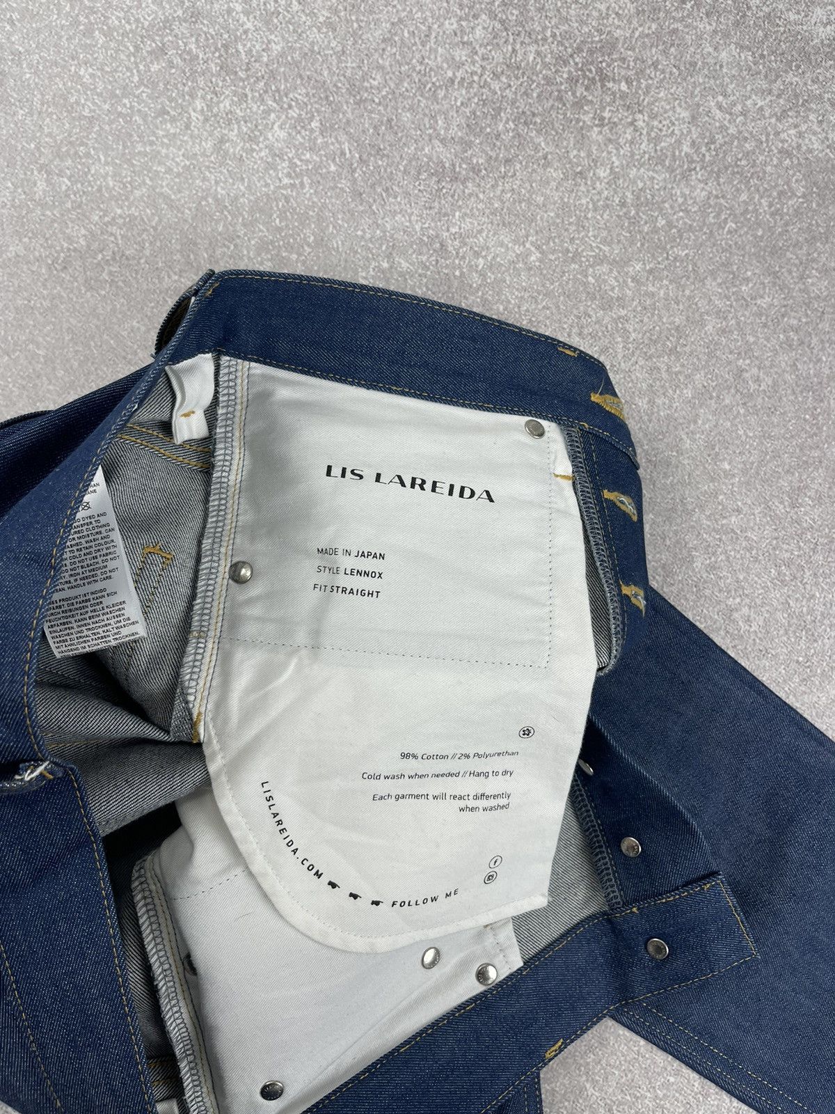Japanese Brand Lis Lareida Lennox Straight Denim Jeans Japan Style Size 34 Size 34" / US 12 / IT 48 - 9 Thumbnail
