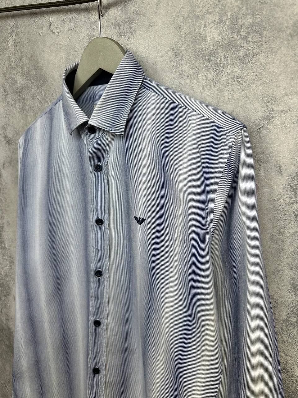 Emporio Armani Emporio Armani Vintage Striped Button Up Shirt Made Italy LS Size US M / EU 48-50 / 2 - 5 Thumbnail