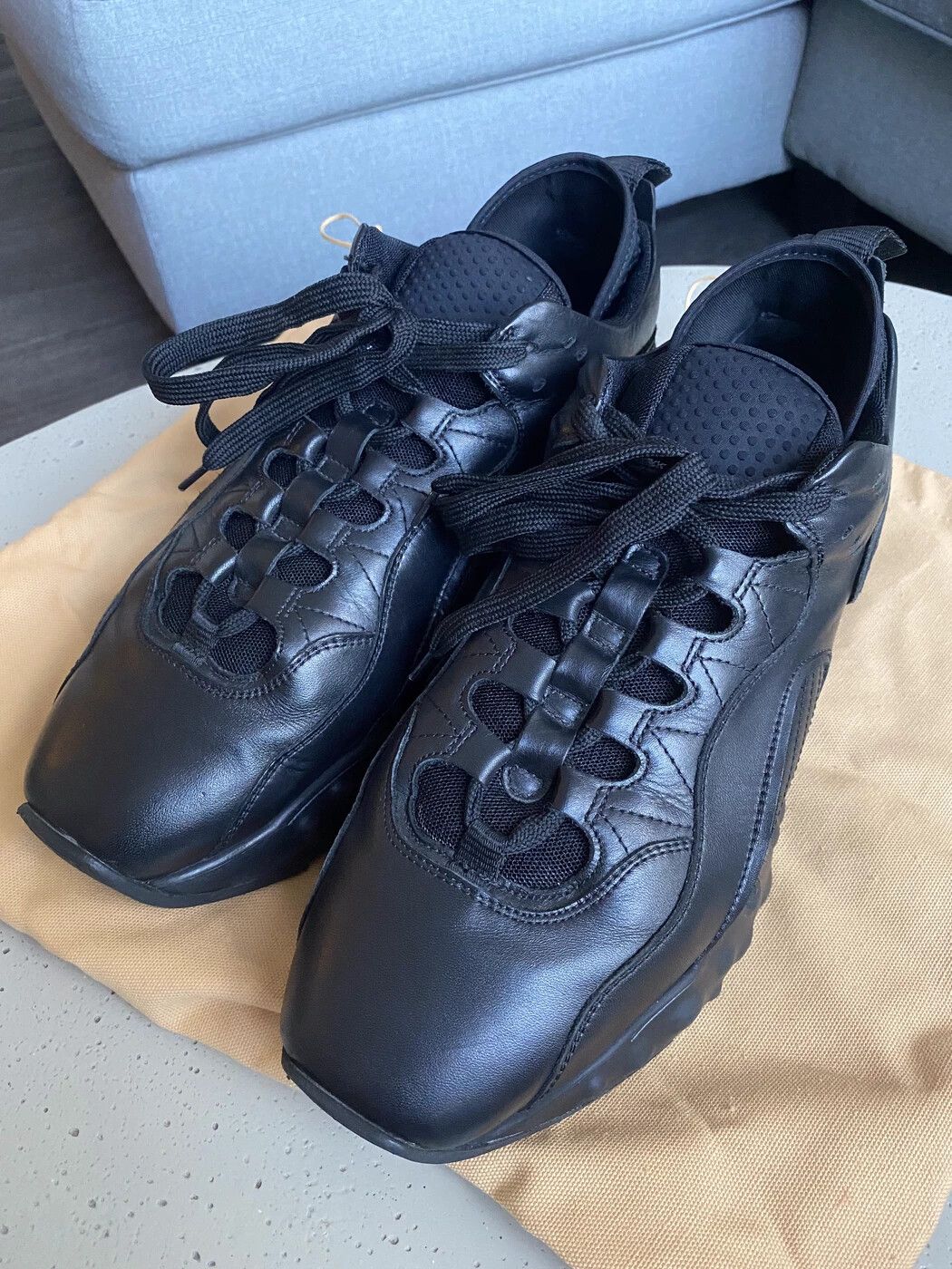 Acne Studios ACNE STUDIOS ROCKAWAY LEATHER BLACK US 12 EUR 45 Size US 12 / EU 45 - 1 Thumbnail