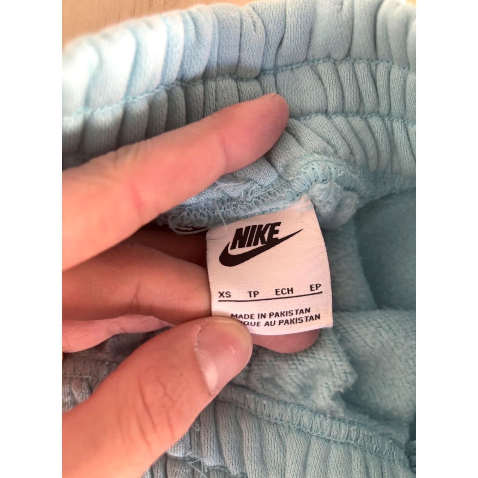 Nike Nike Sweatpants Womens XS Blue Fleece Joggers Elastic Waist Cuffed Ankles Size 26" / US 2 / IT 38 - 2 Thumbnail