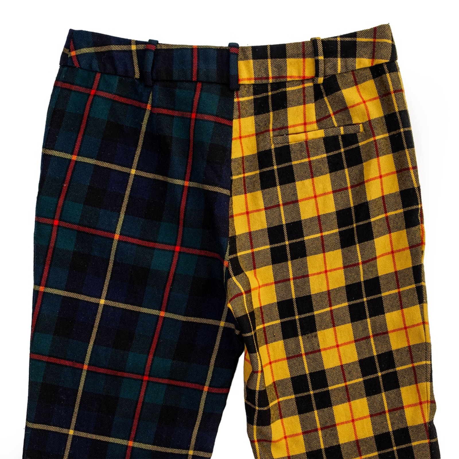 MONSE MONSE Colorblock Plaid Wool Trousers Made in USA Size 4 Size 27" / US 4 / IT 40 - 9 Thumbnail
