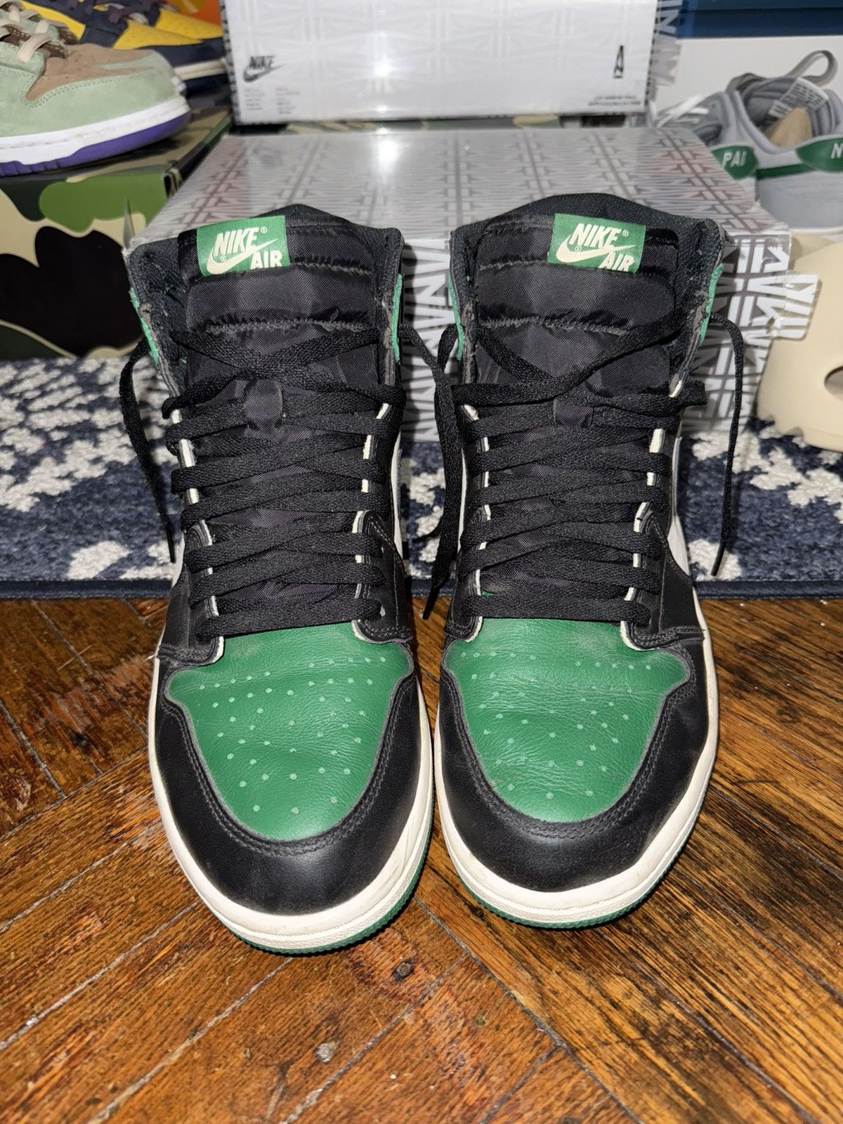 Jordan Brand Jordan 1 Retro High OG Pine Green 2018 Sz 12 Size US 12 / EU 45 - 4 Thumbnail