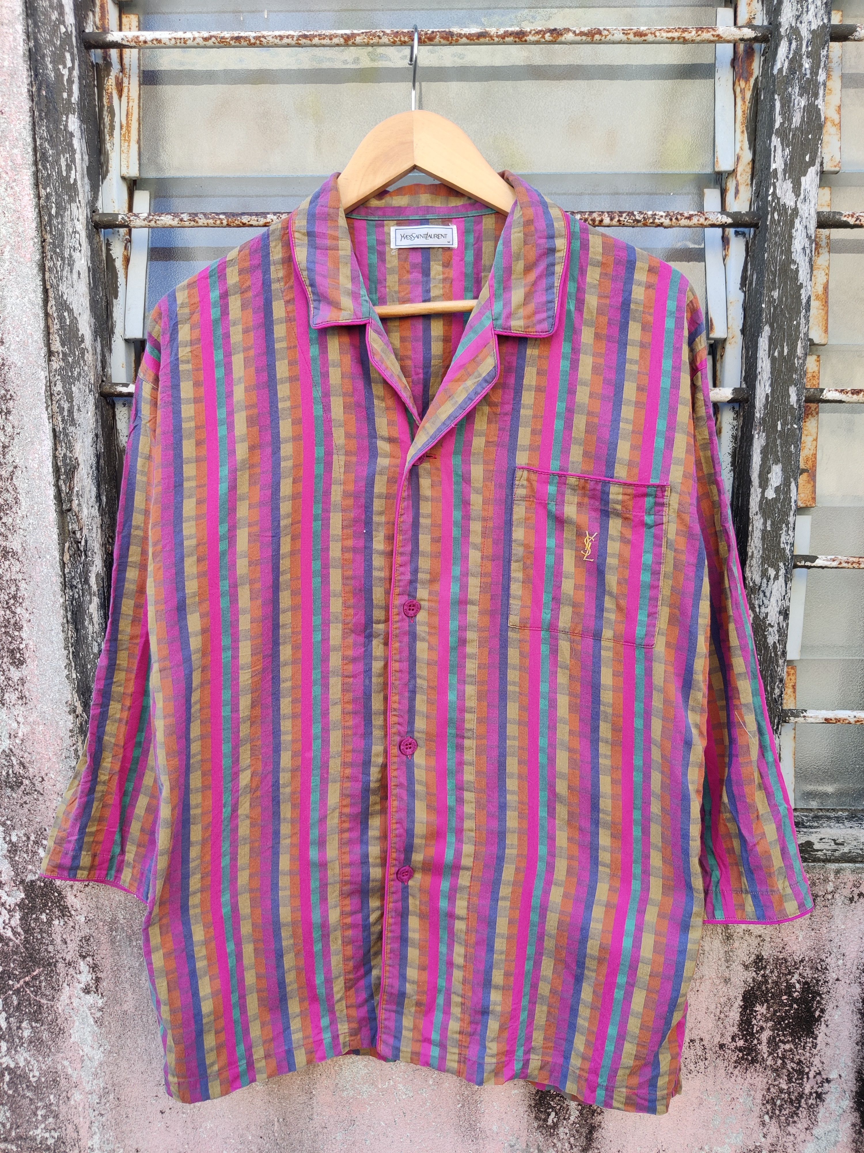 Yves Saint Laurent Vintage Yves Saint Laurent Sleeping Wear Shirt Size M / US 6-8 / IT 42-44 - 2 Thumbnail