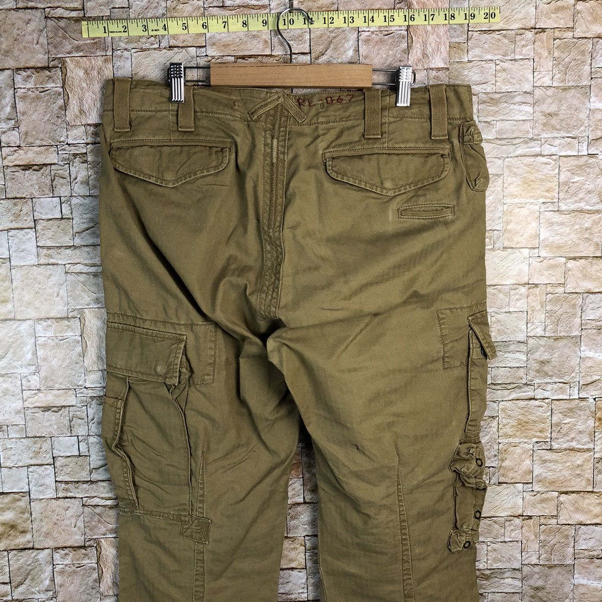 Polo Ralph Lauren DL Ralph Lauren double knee 3d pocket Cargo Pants #A140 Size US 35 - 17 Thumbnail