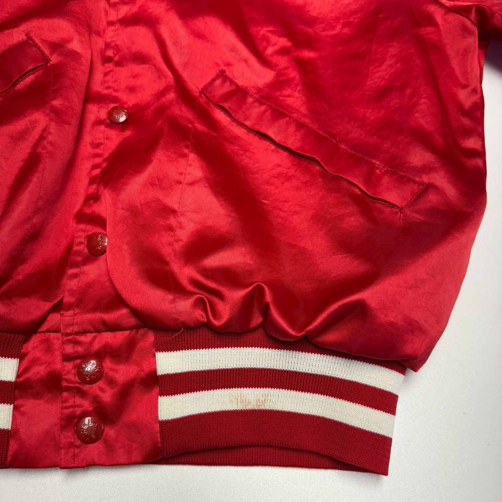 Vintage Vintage 80s Fire Dept Satin Bomber Jacket Mens Medium USA Size US M / EU 48-50 / 2 - 4 Thumbnail