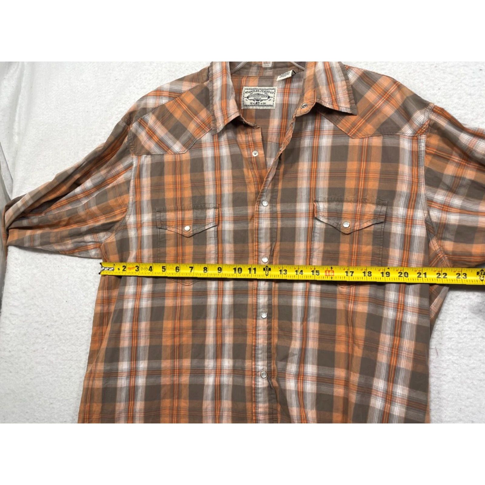 Wrangler Wrangler Shirt Mens XL Long Sleeve Plaid Button-Down Western Casual Multicolor Cotton Denim Pattern 90s Theme Mens Size US XL / EU 56 / 4 - 6 Thumbnail