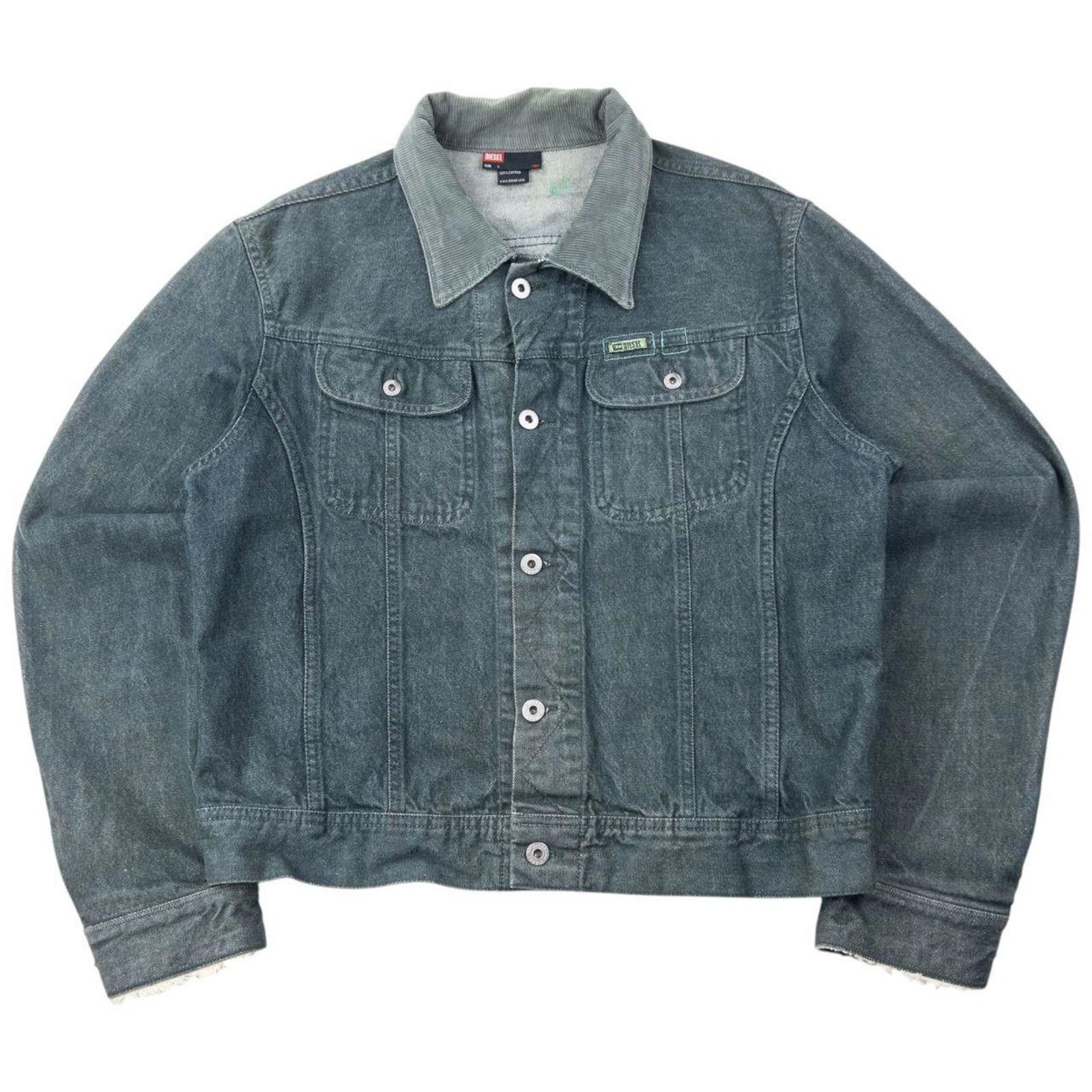 Diesel Vintage 2000s Diesel Cropped Button Up Denim Jacket Size S Size US S / EU 44-46 / 1 - 1 Thumbnail