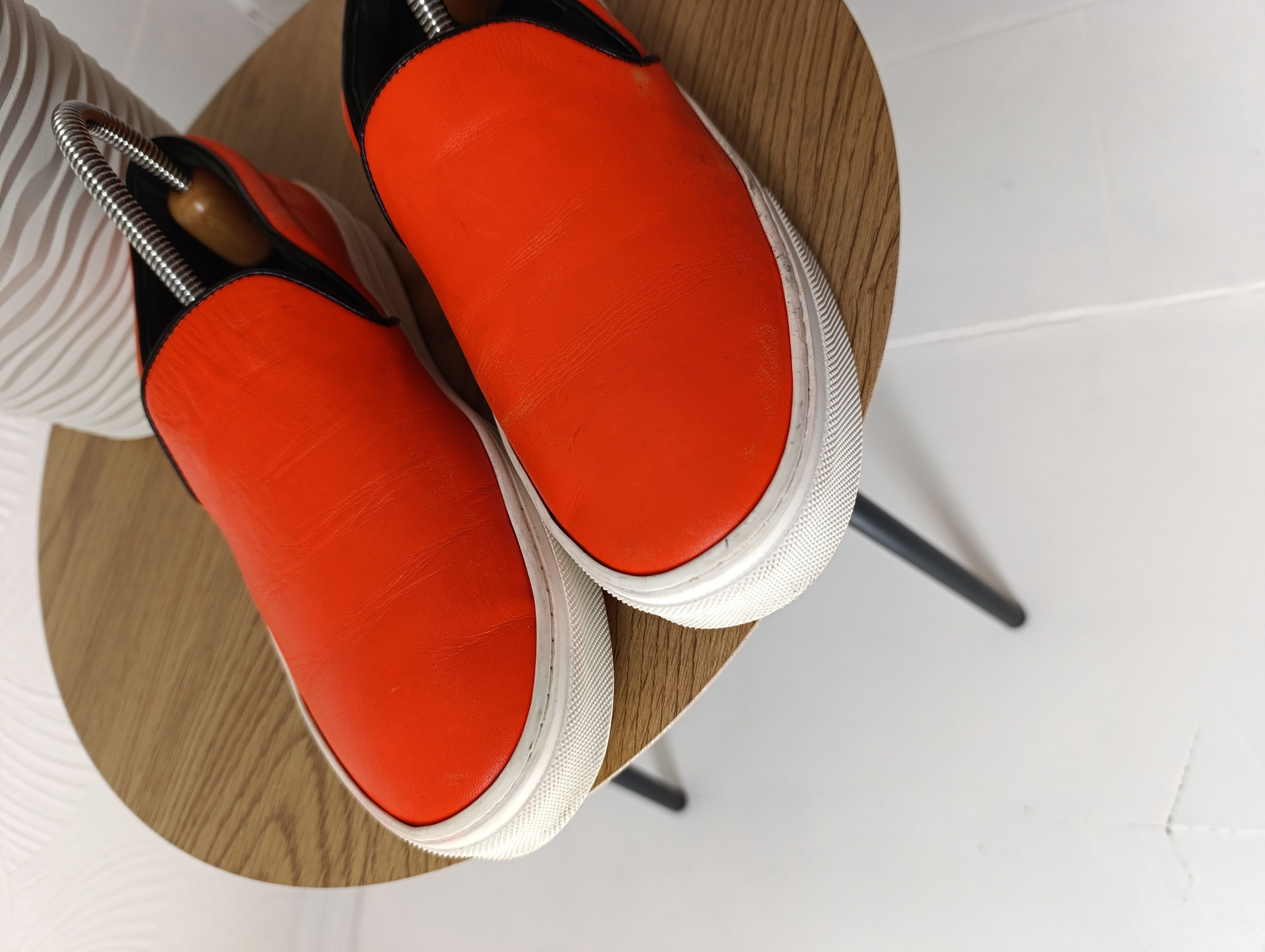 Celine CELINE LEATHER ORANGE SLIP-ON WOMENS SHOES Size US 8 / IT 38 - 8 Thumbnail