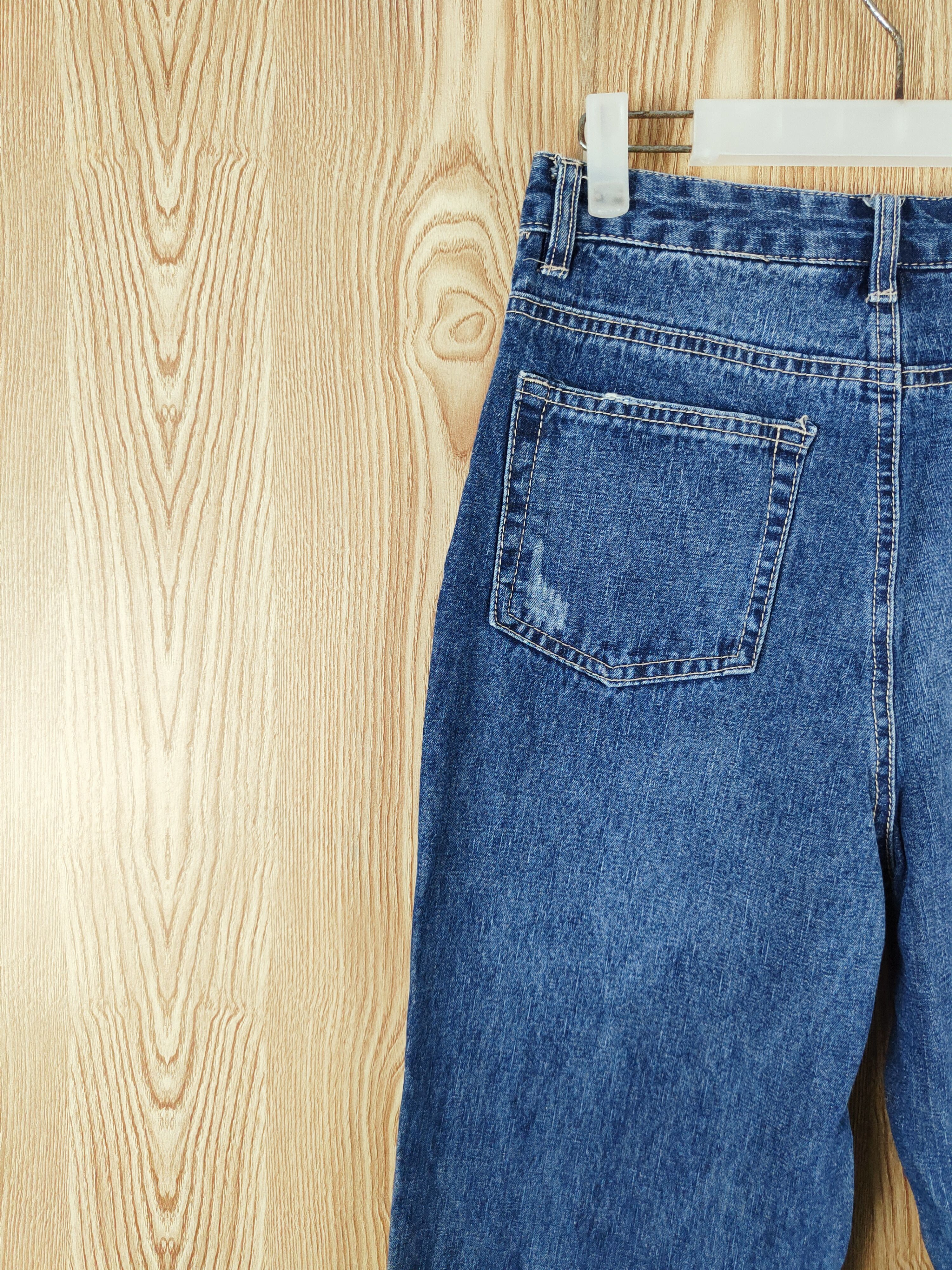 Japanese Brand Private Pause Blue Distressed Ripped Jeans #W386 Size US 28 / EU 44 - 9 Thumbnail