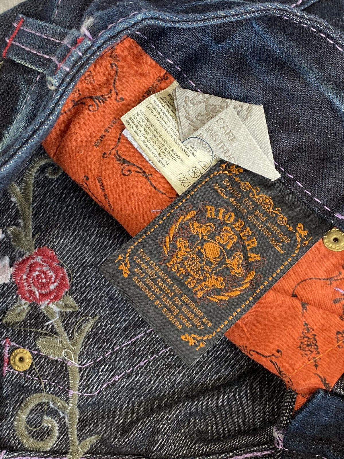 If Six Was Nine Vintage Riobera Embroidered Flared Denim Size US 32 / EU 48 - 11 Thumbnail