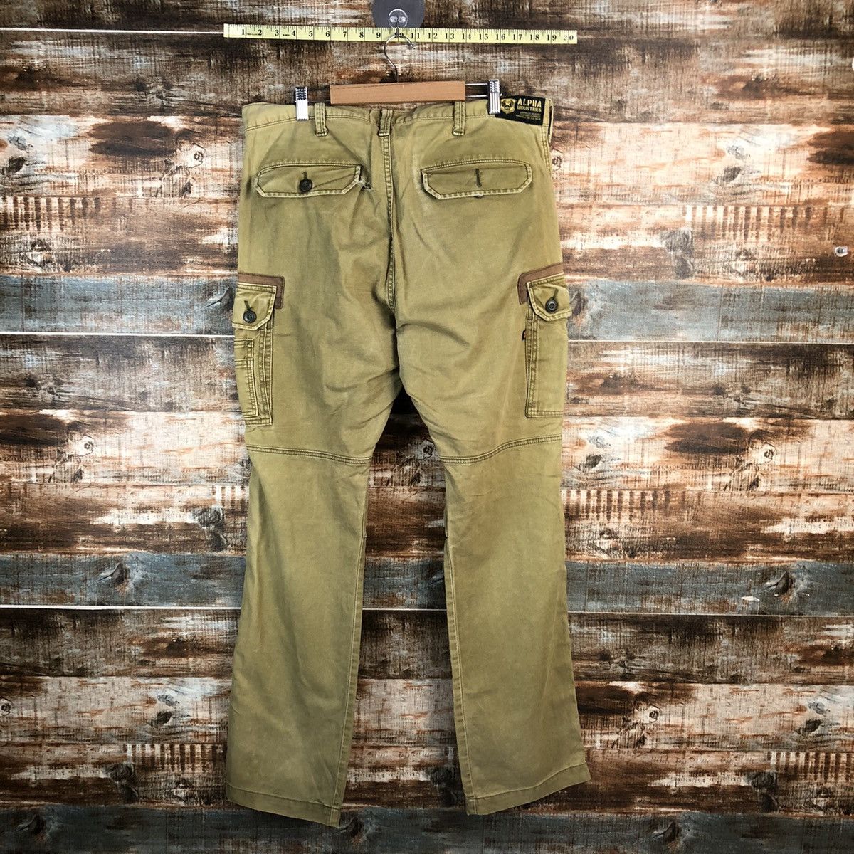 Alpha Industries DL Alpha Industries Green Cargo Multipocket Pants #C613 Size US 34 / EU 50 - 13 Thumbnail