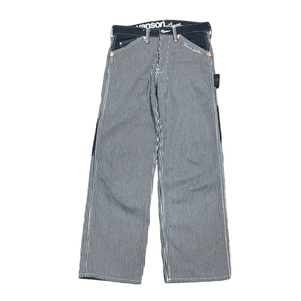 Vanson Leathers × Vintage Vanson Leather Carpenter Hickory Stripe Pants Size US 30 / EU 46 - 13 Thumbnail