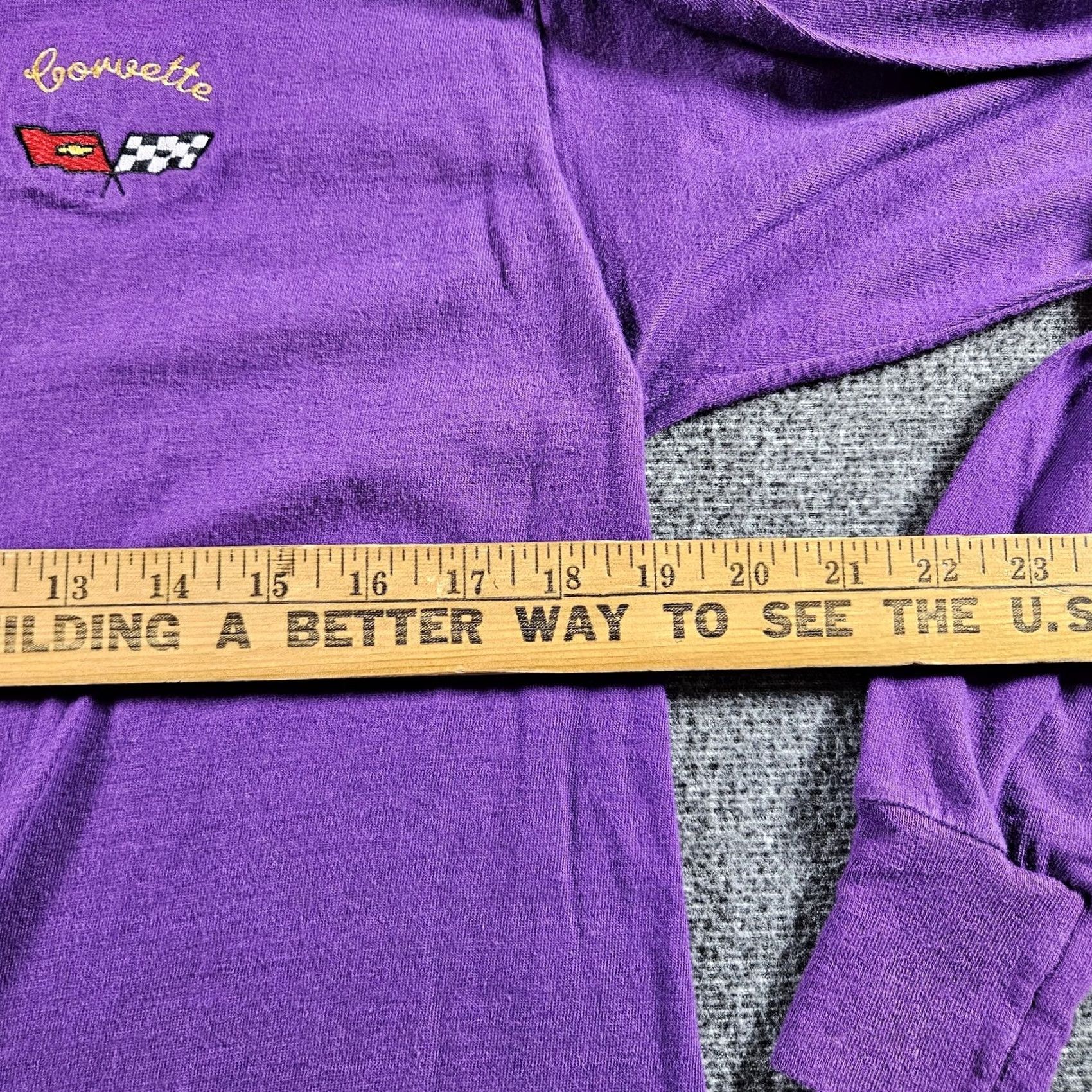 Vintage VINTAGE Healthknit Hoodie Mens Large Purple Corvette Embroidered USA 70s Size US L / EU 52-54 / 3 - 6 Thumbnail