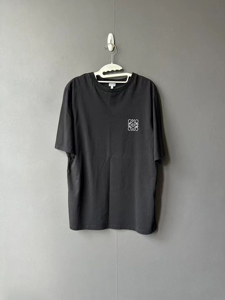Loewe LOEWE Black embroidered logo short sleeve Size L / US 10 / IT 46 - 1 Thumbnail