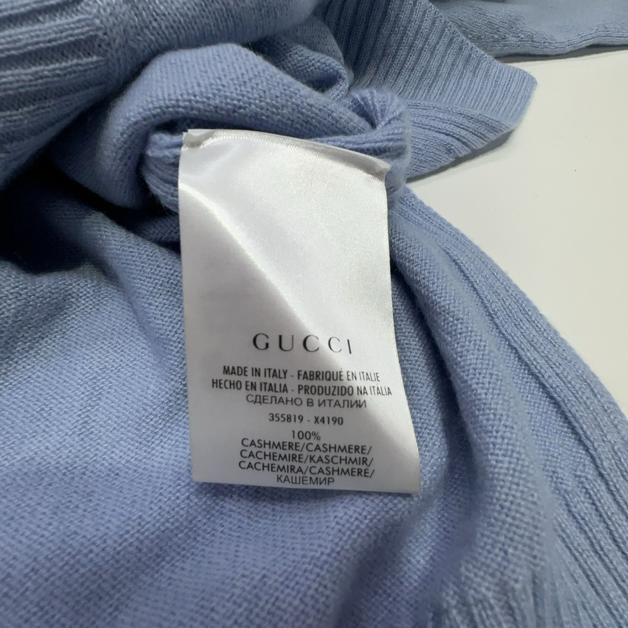 Gucci Gucci Simple Knit Sweater in Light Blue-2506 Size US XS / EU 42 / 0 - 5 Thumbnail