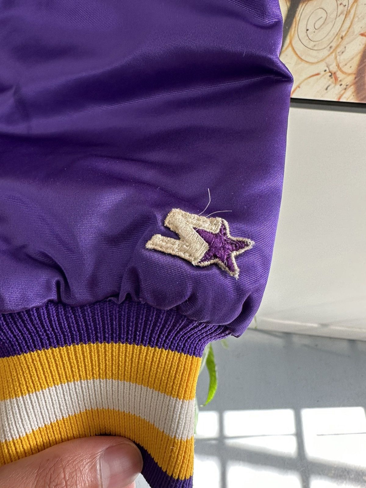 Starter × Vintage Vintage 80s NFL Minnesota Vikings Satin Bomber Jacket SizeXL Size US XL / EU 56 / 4 - 4 Thumbnail