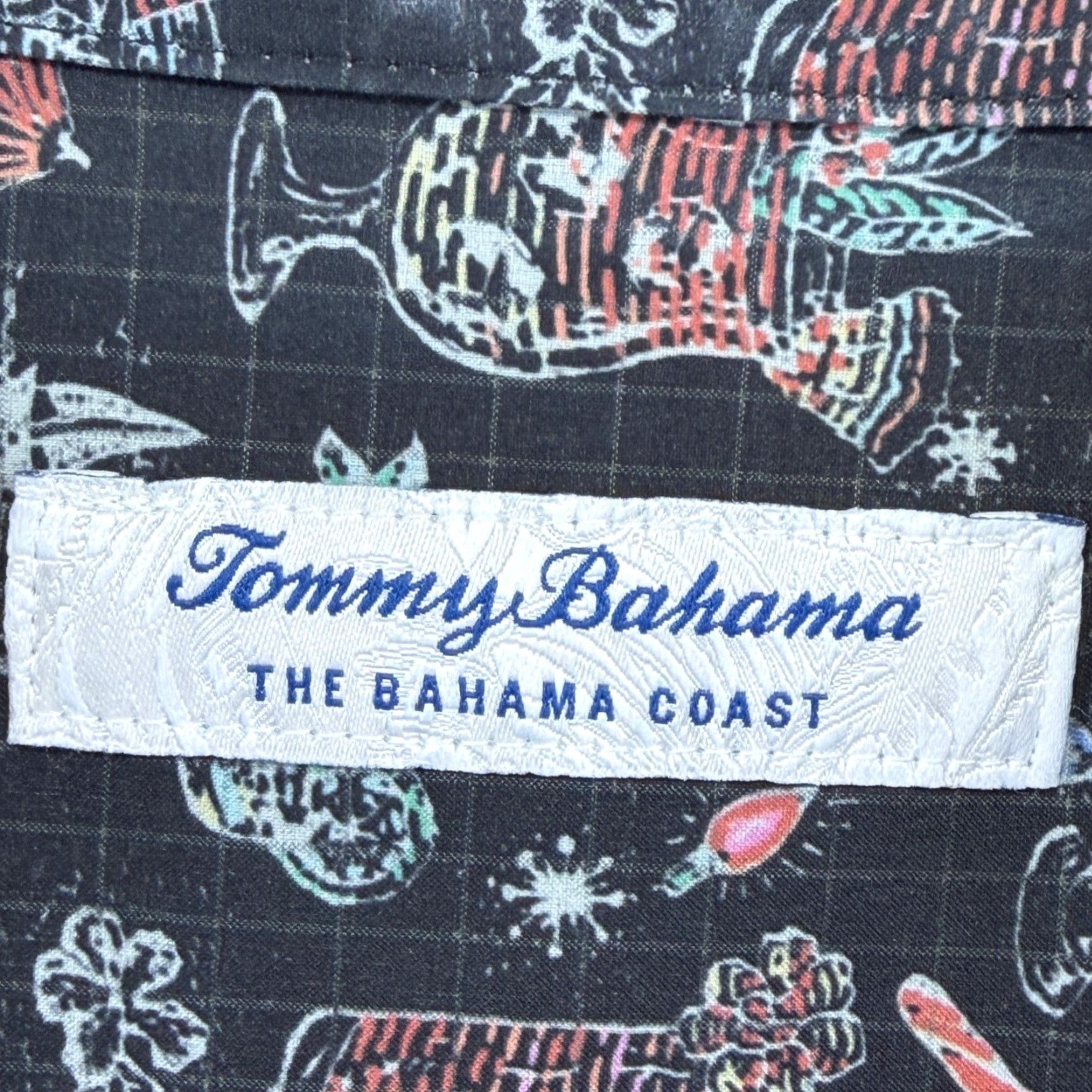Tommy Bahama Tommy Bahama Mens 2XLTG Black Cocktail Print Short Sleeve Button Up Shirt Size US XXL / EU 58 / 5 - 4 Thumbnail