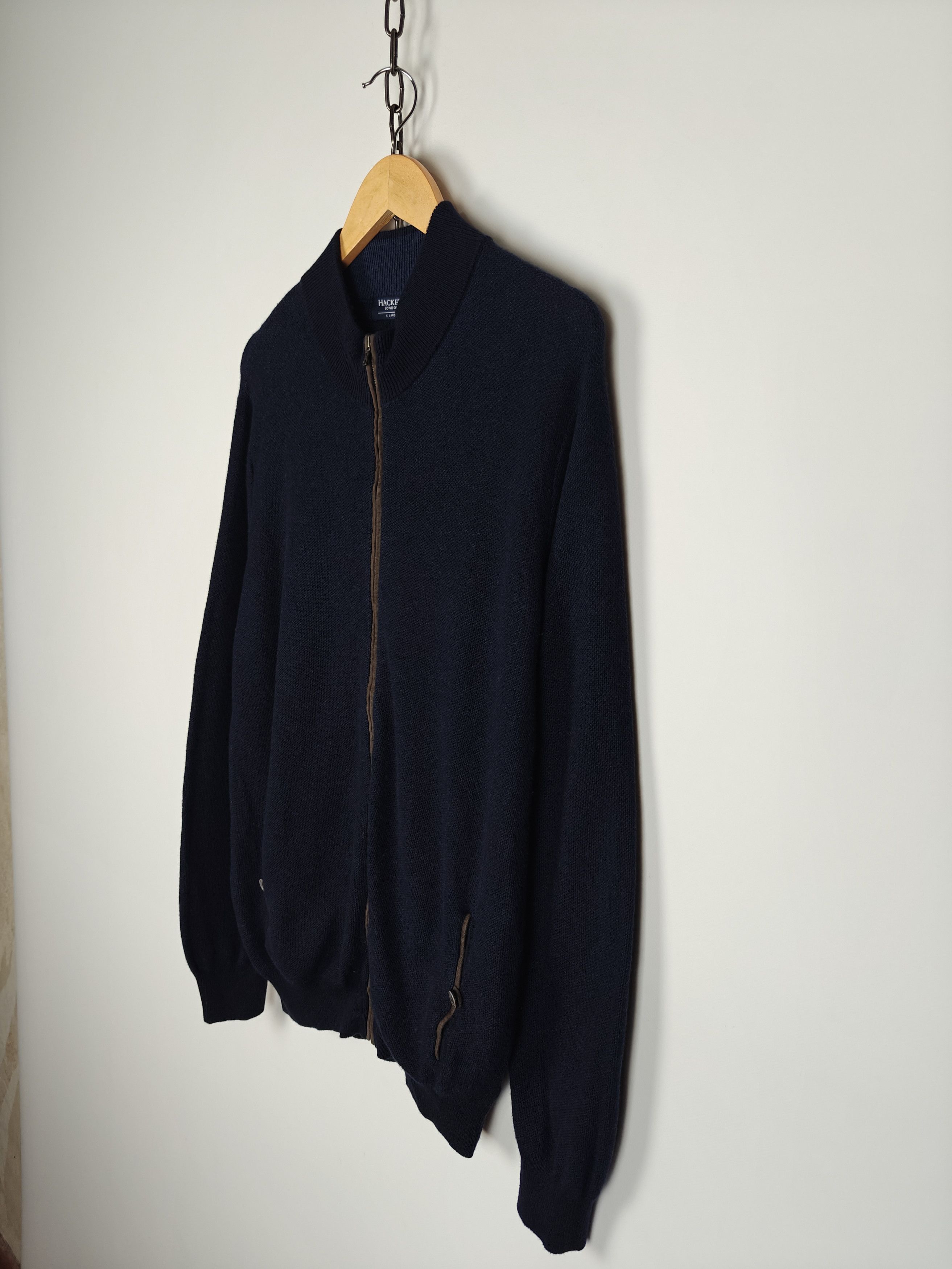 Hackett Hackett London Wool Zip Sweater Pullover Honeycomb XL Size US XL / EU 56 / 4 - 5 Thumbnail