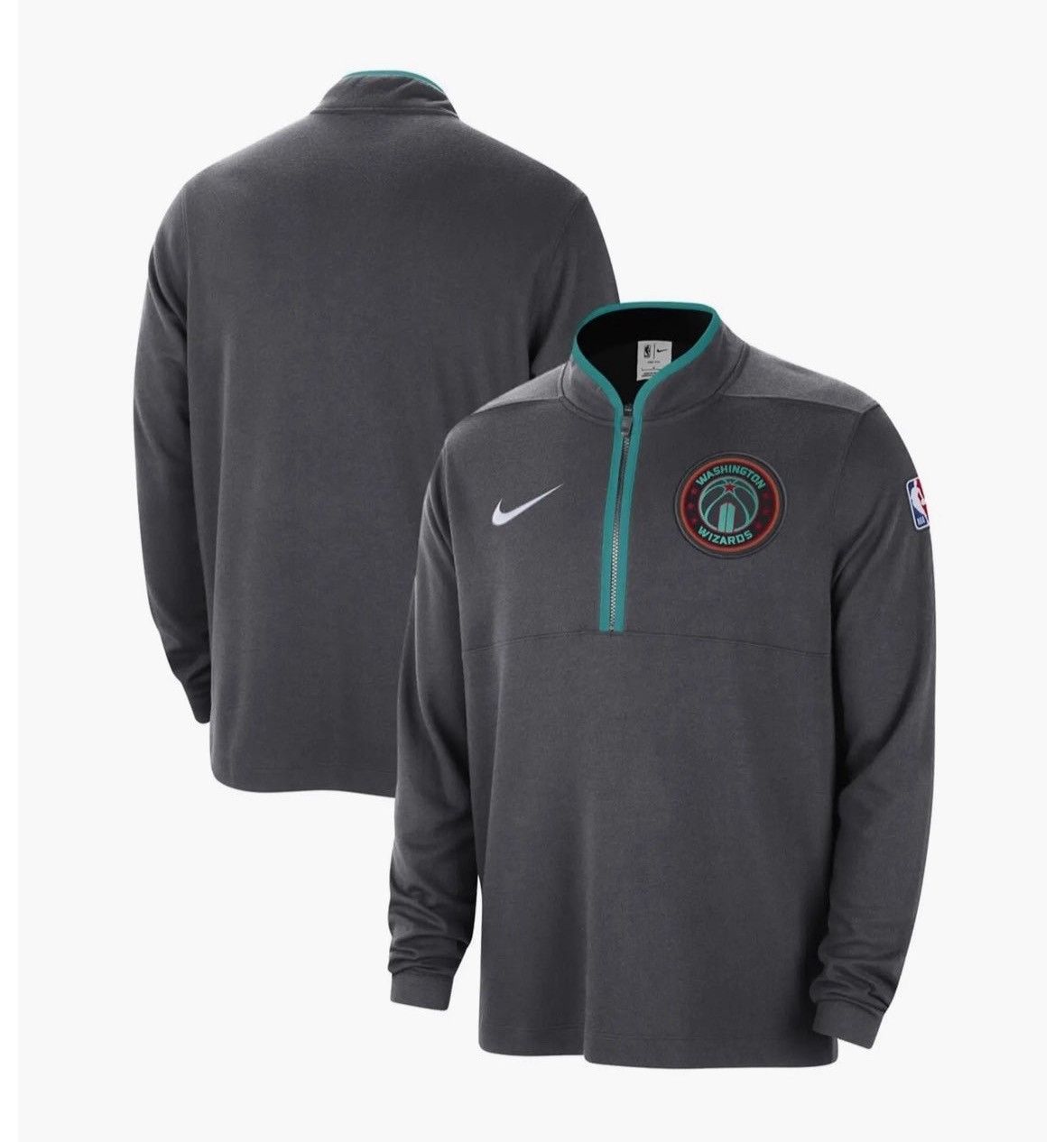 Nike Nike Anthracite Wizards City Edition Authentic Half-Zip Top Size US M / EU 48-50 / 2 - 2 Thumbnail