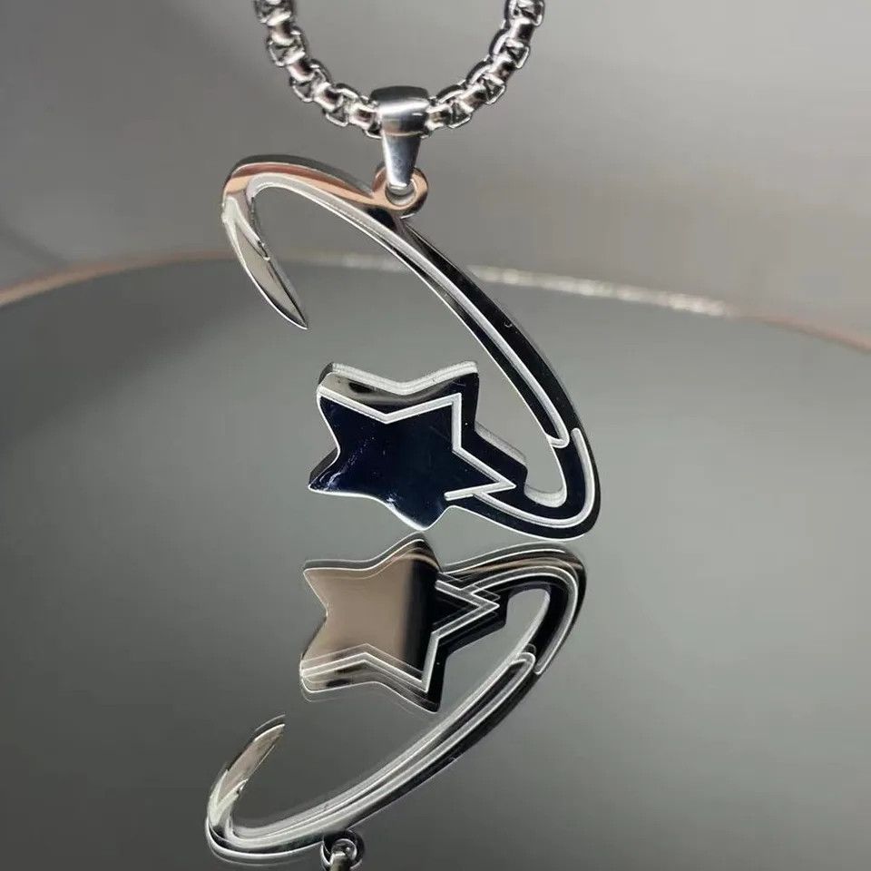 Designer Titanium Steel Pendant Necklace 60cm Size ONE SIZE - 4 Thumbnail