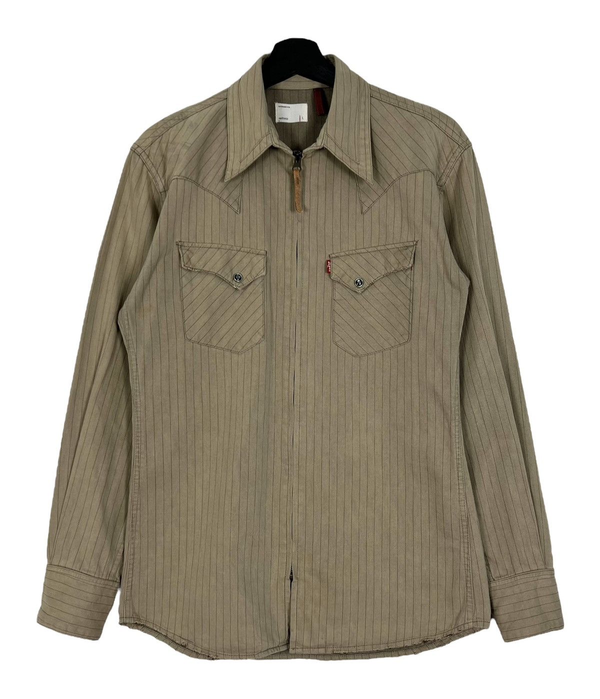 Levi's Vintage Distressed Levis Western Zipper Shirt Size US L / EU 52-54 / 3 - 1 Thumbnail