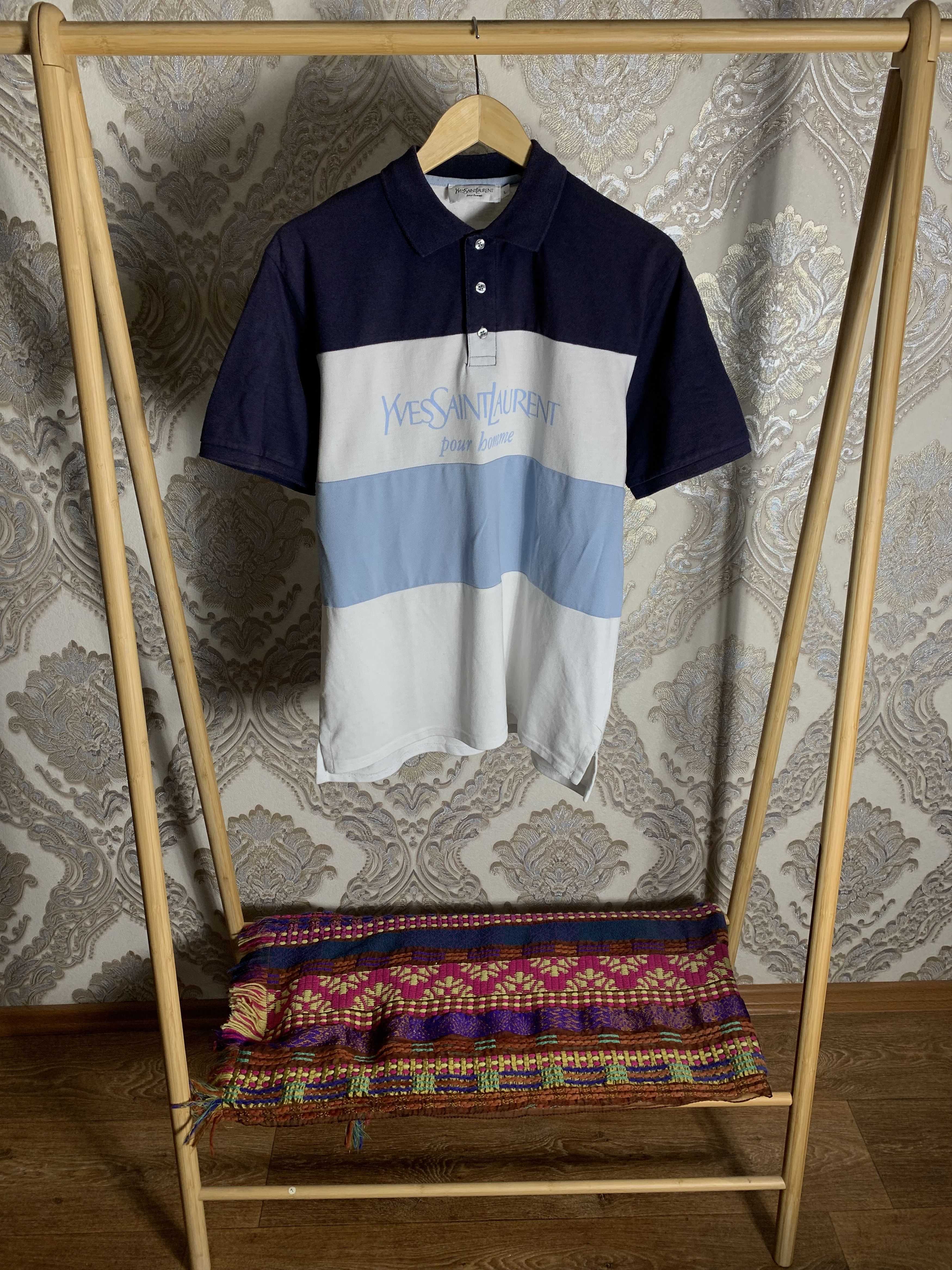 Saint Laurent Paris VINTAGE YVES SAINT LAURENT CLASSIC POLO RETRO CASUAL Y2K 90s Size US L / EU 52-54 / 3 - 1 Thumbnail