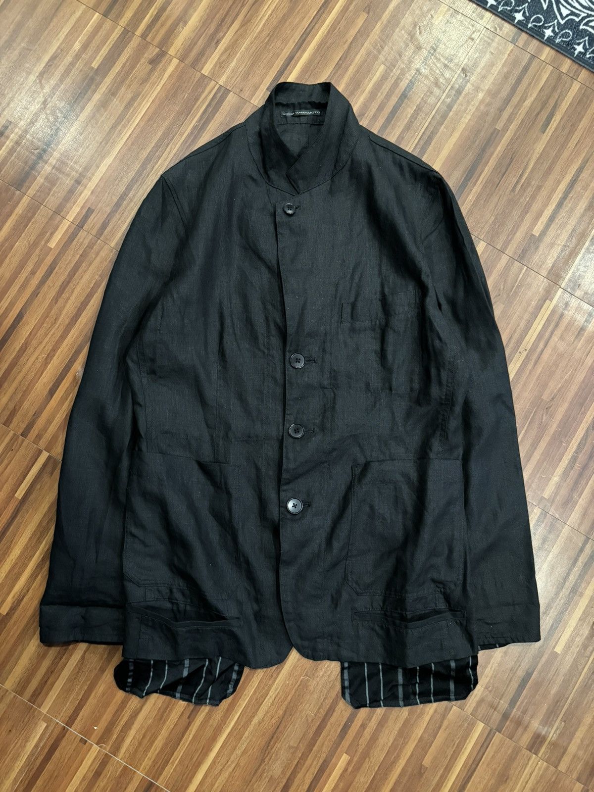 Yohji Yamamoto Yohji Yamamoto | Chinese Blazer Size 38L - 1 Thumbnail
